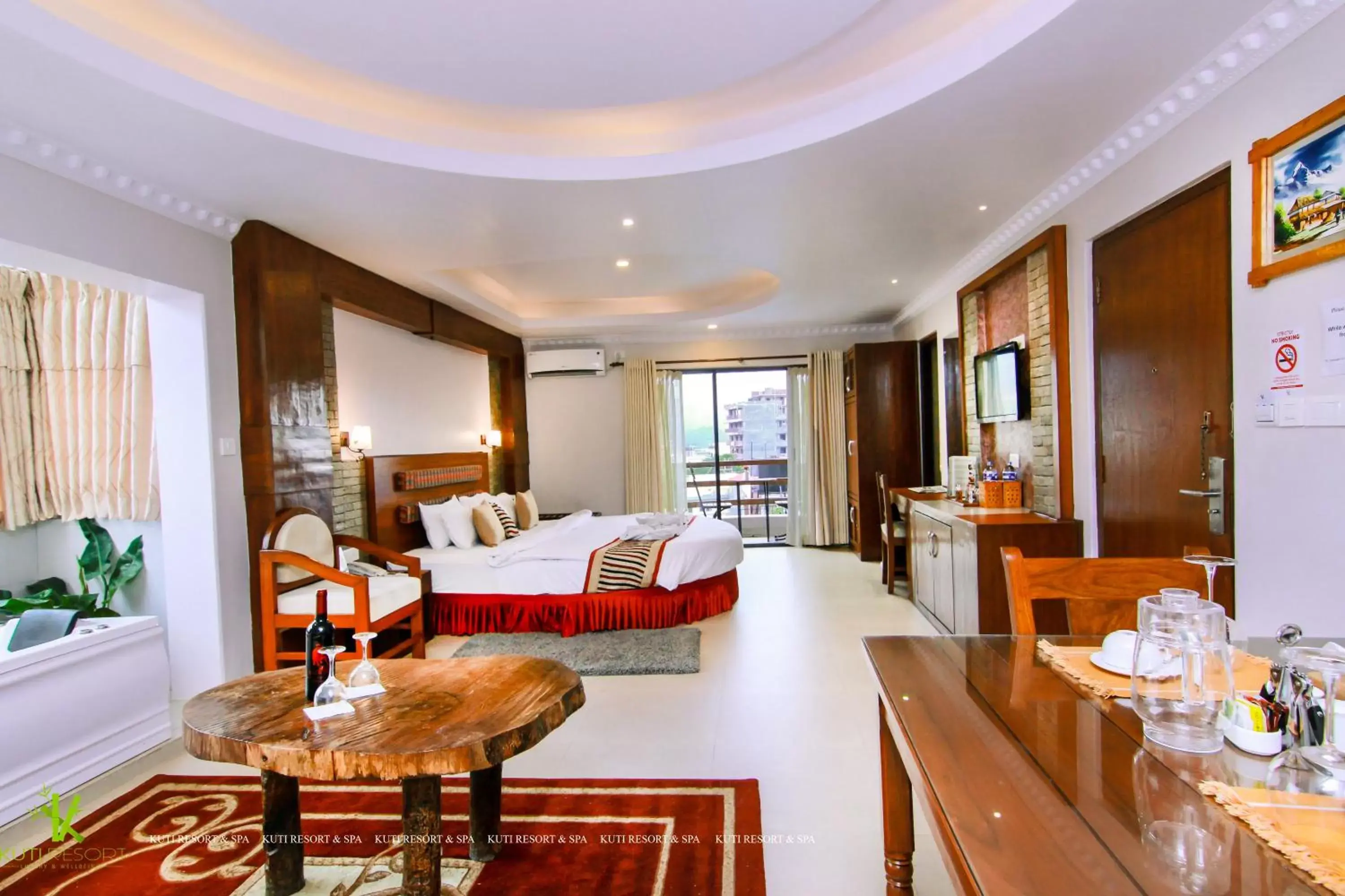 Living room in Kuti Resort & Spa