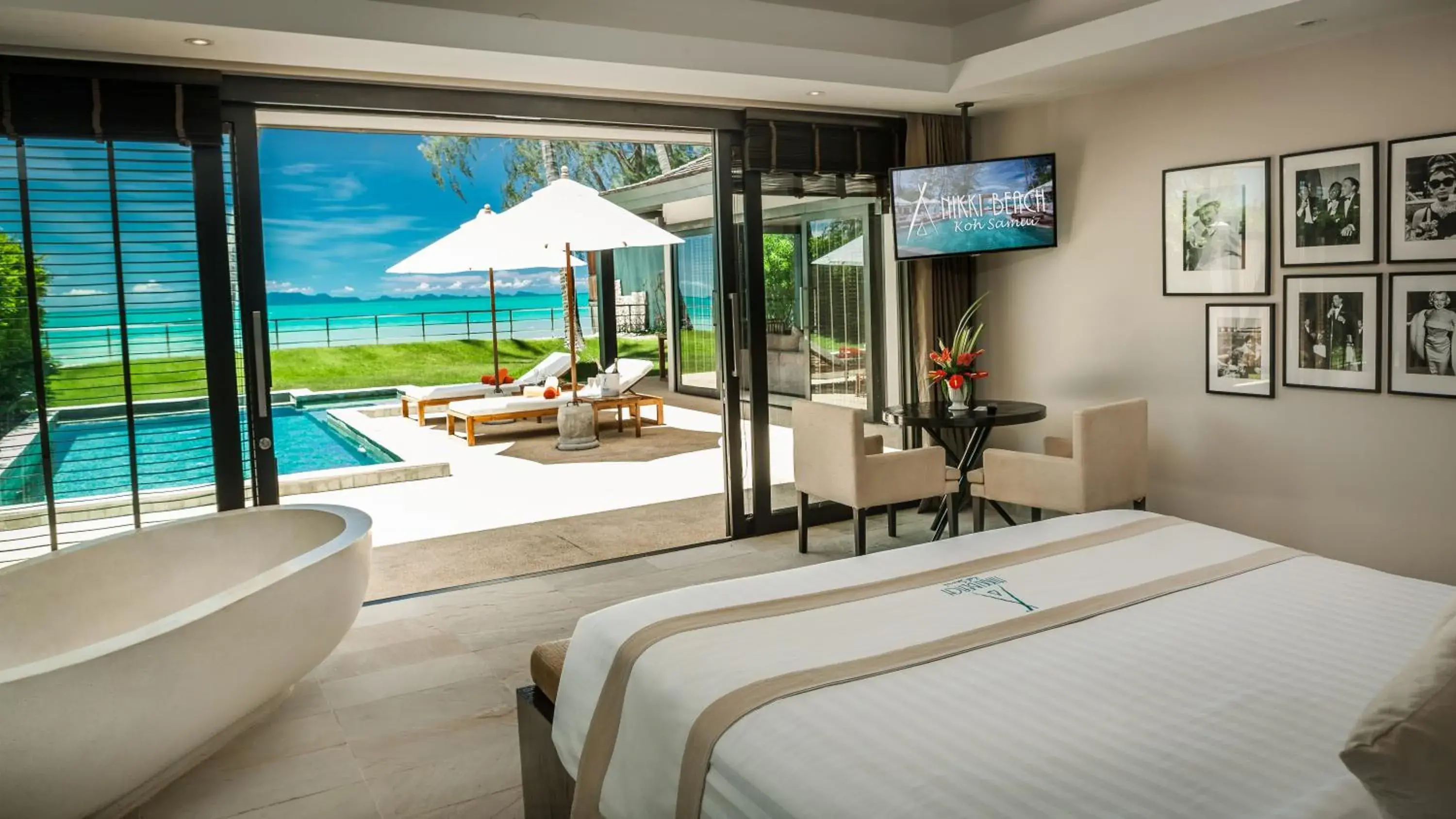 Bedroom, Pool View in Nikki Beach Resort & Spa Koh Samui