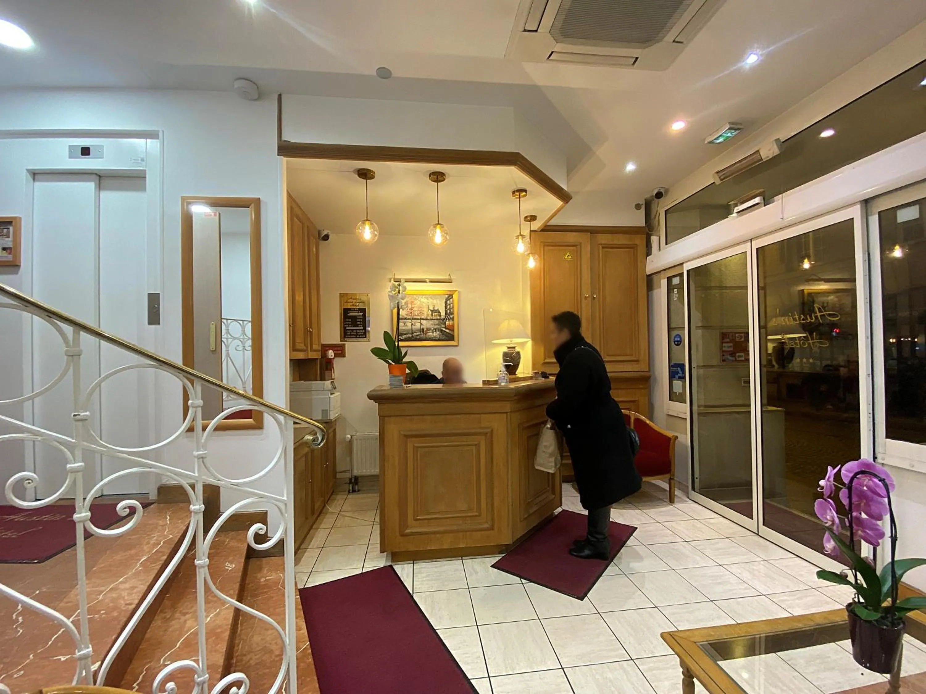 Lobby or reception in Austin's Saint Lazare Hotel