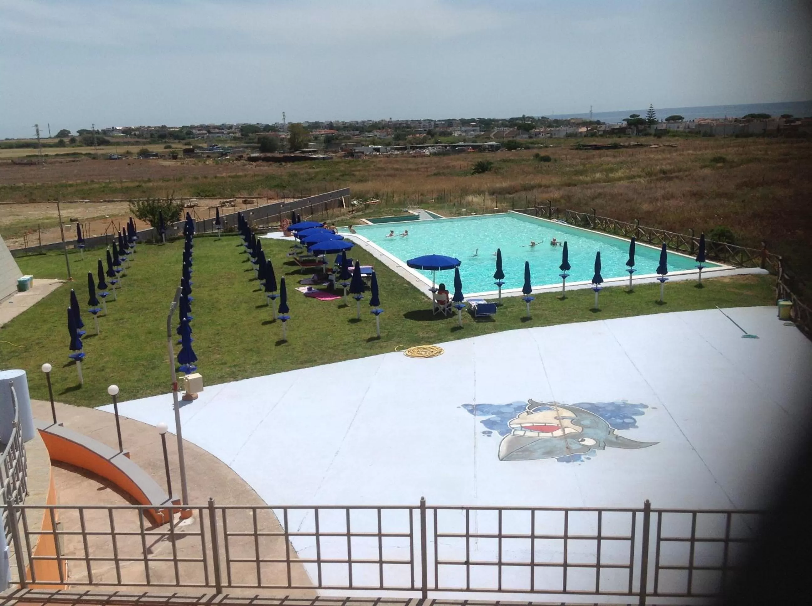 Pool view in Le Torri