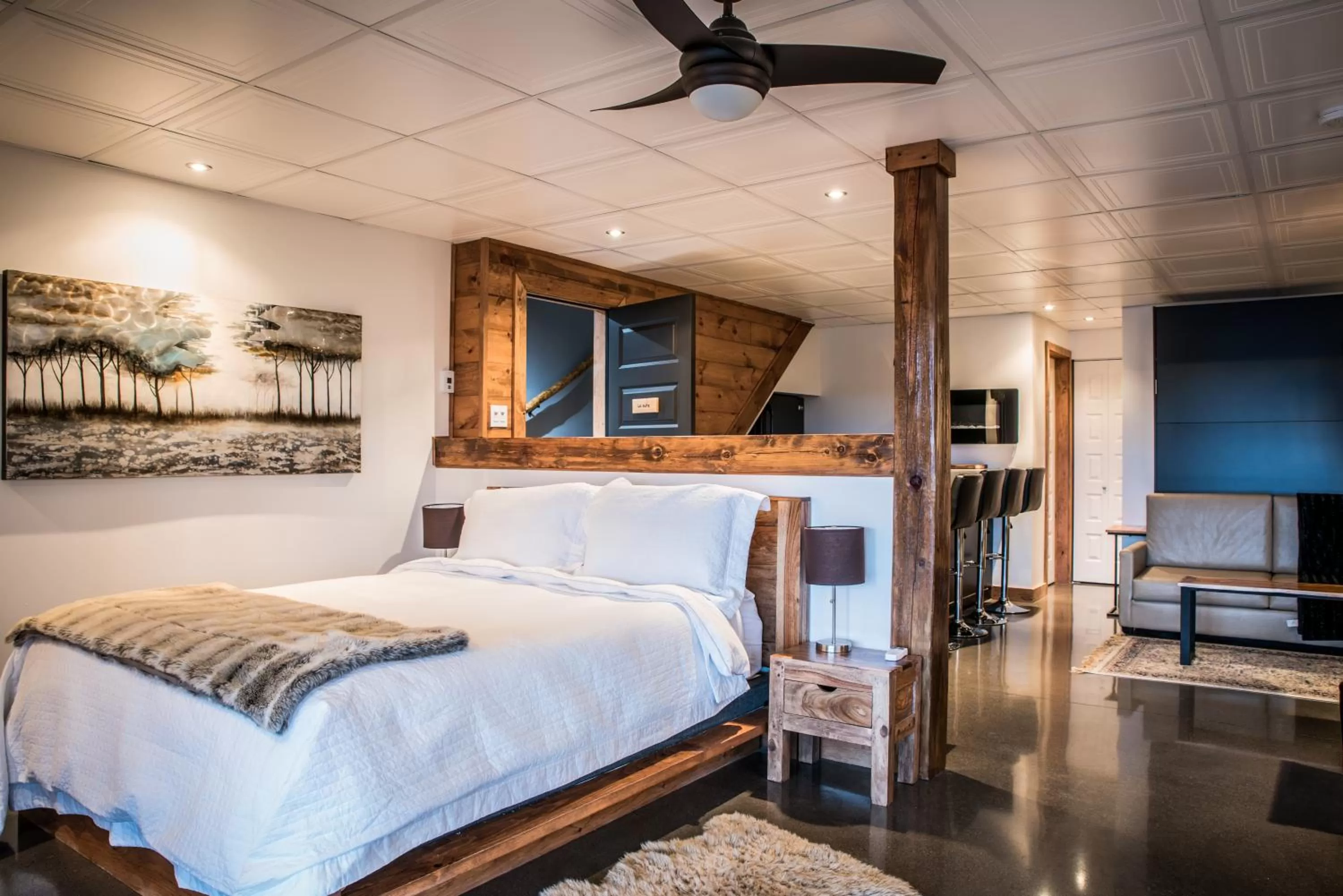 Bed in Gîte du Haut des Arbres