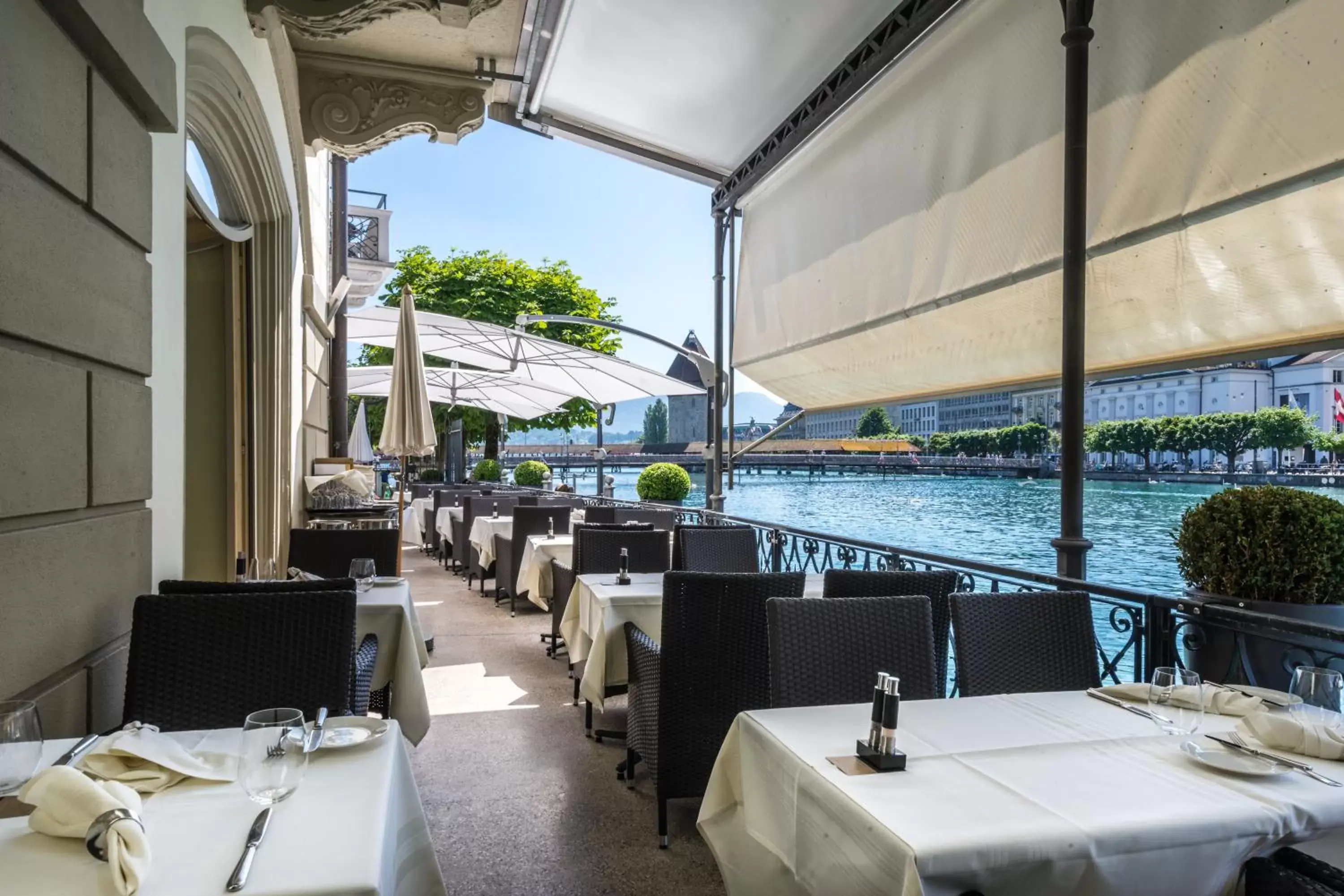 Balcony/Terrace, Restaurant/Places to Eat in Hotel des Balances