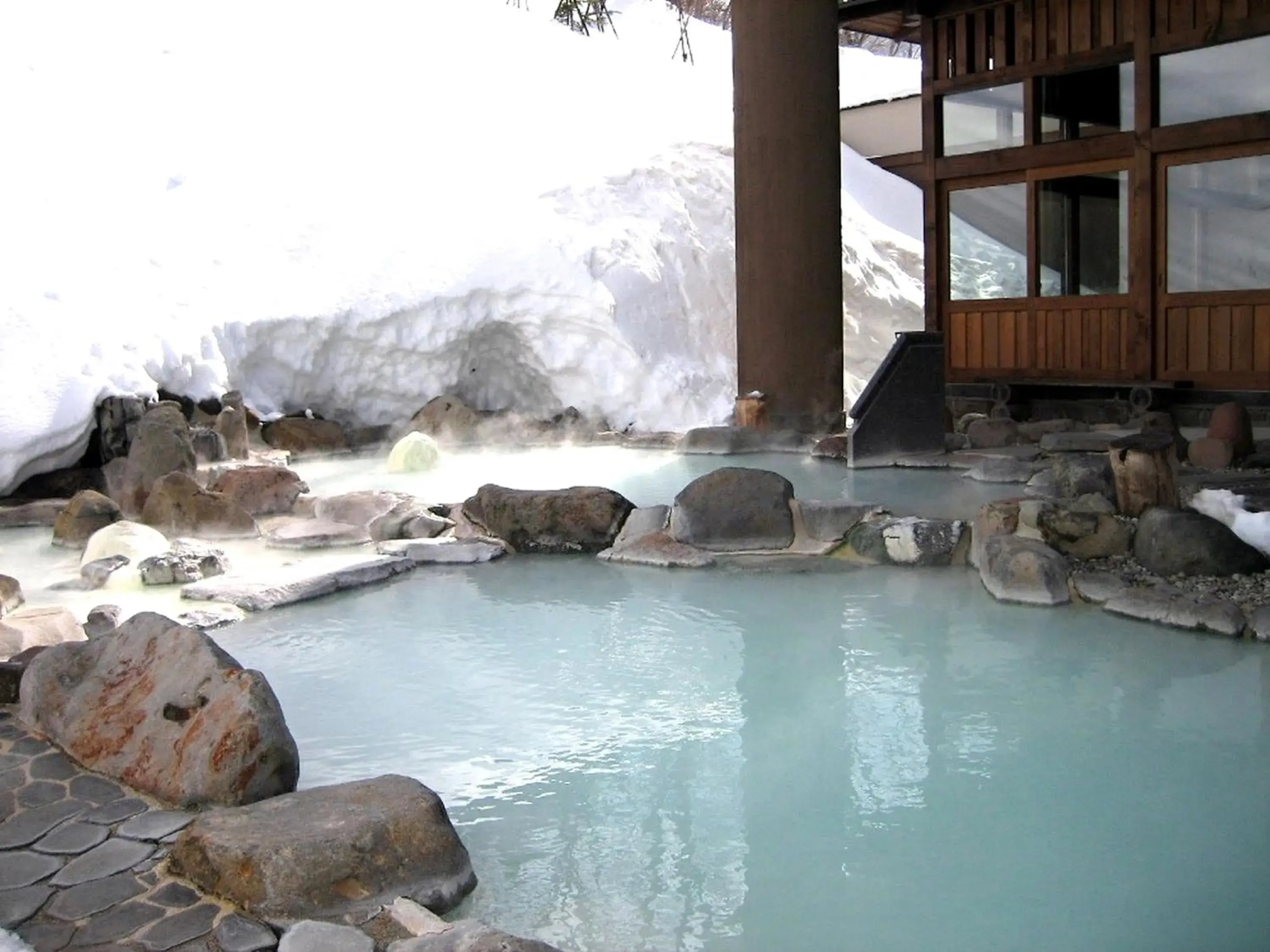 Open Air Bath, Natural Landscape in Zao Kokusai Hotel