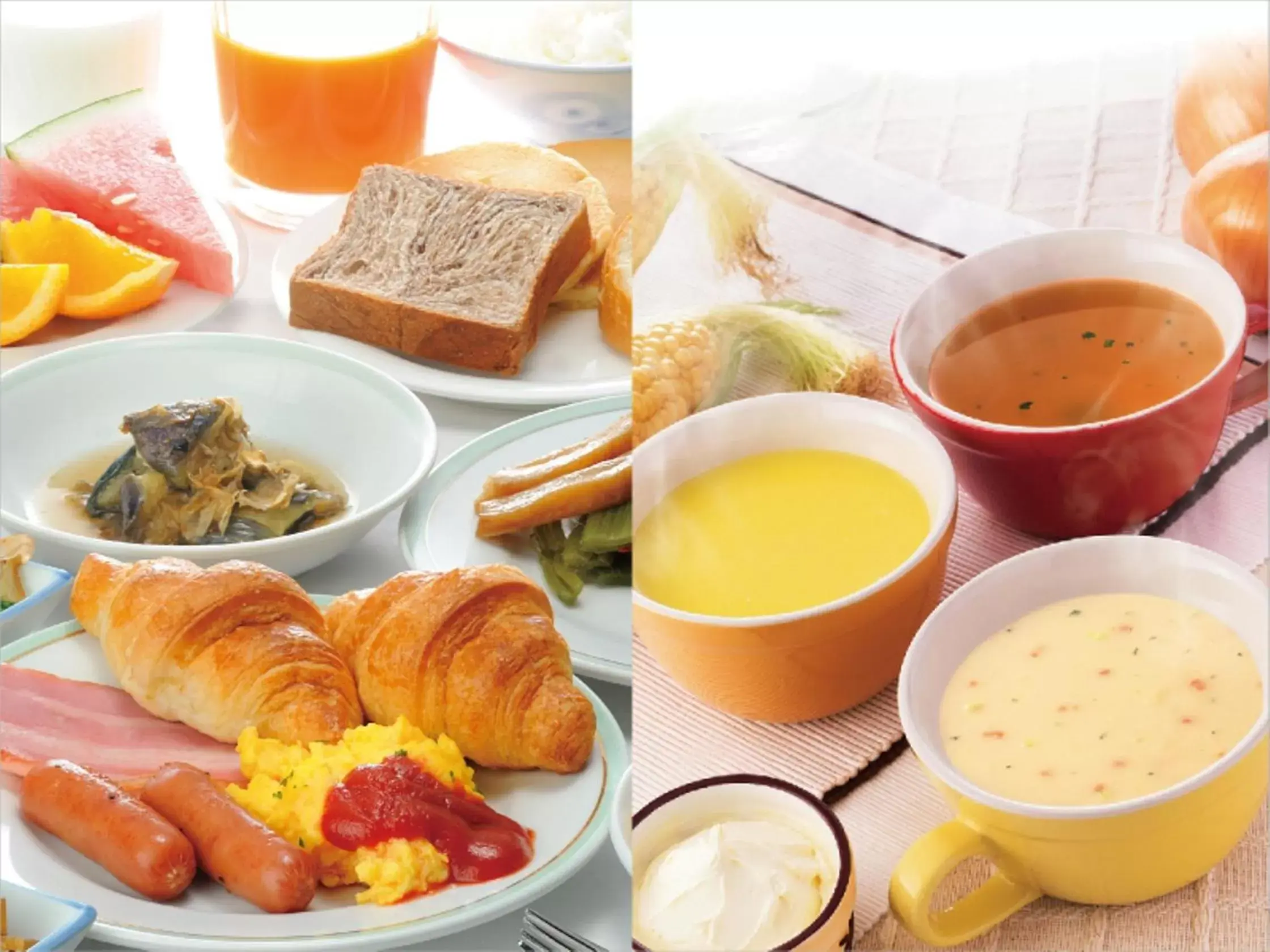 Food and drinks, Breakfast in Hotel Route-Inn Fukui Ekimae