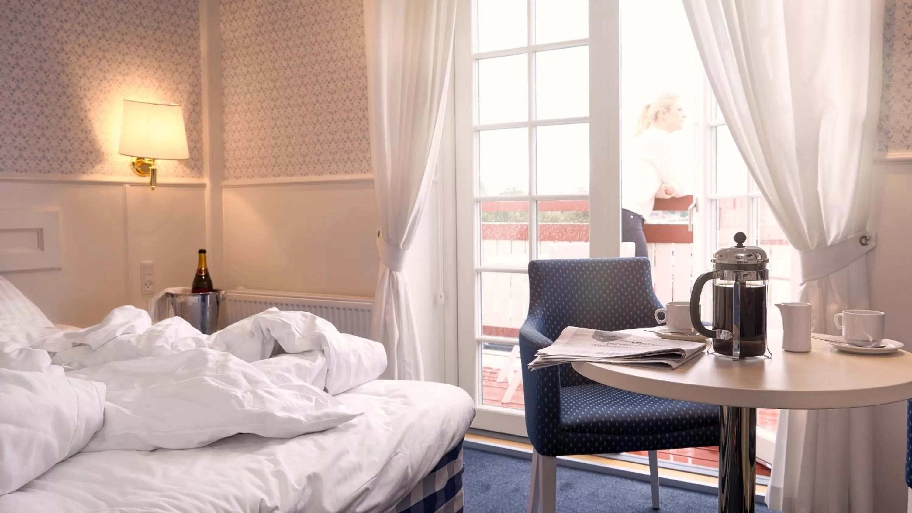 Bed in Hotel Kirstine