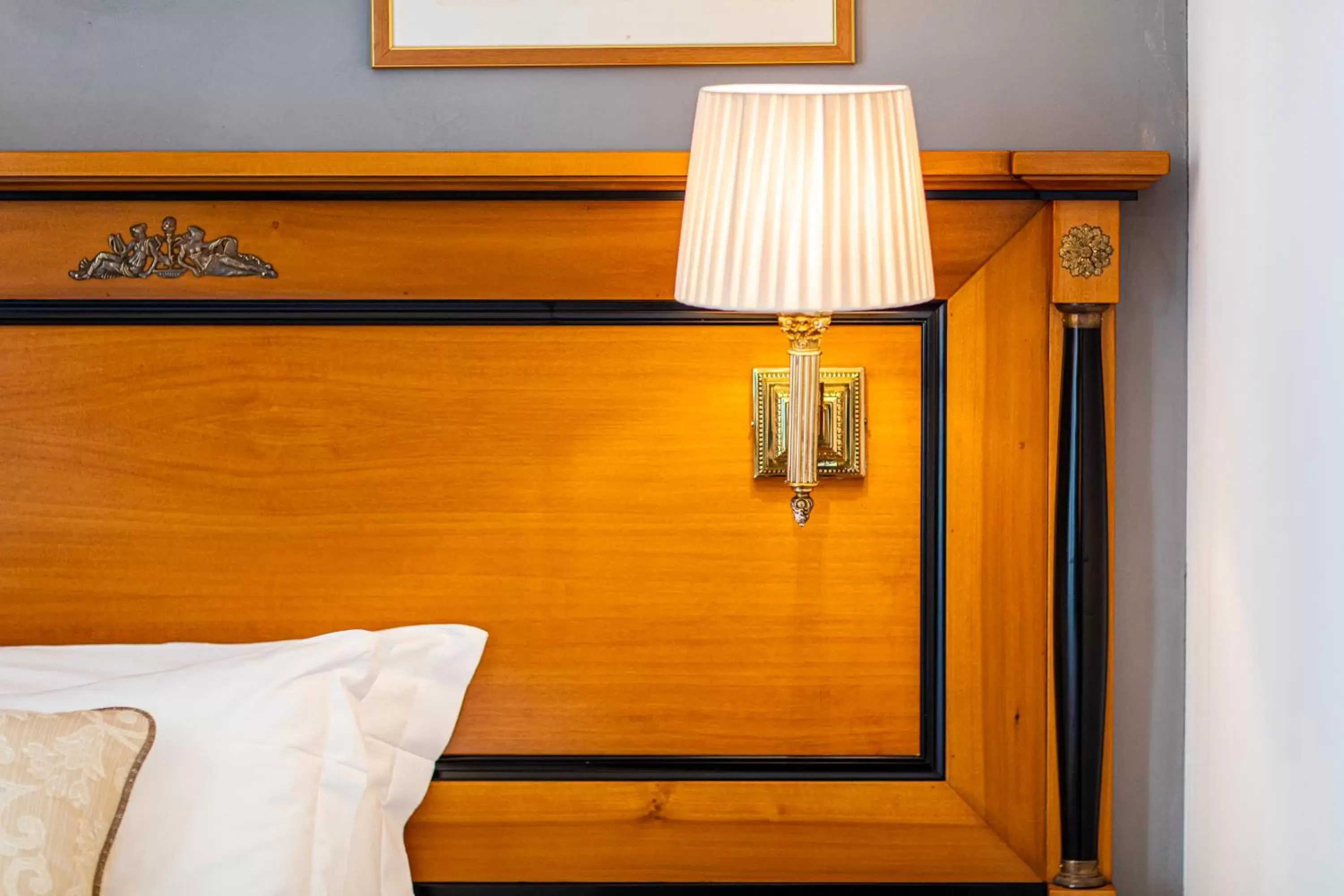 Decorative detail, Bed in All’Angelo Art Hotel Decorative detail, Bed in All’Angelo Art Hotel