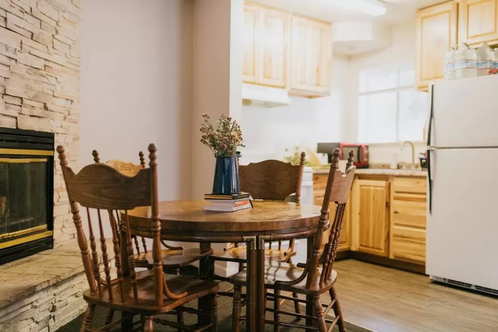Dining area in The Long Barn Lodge