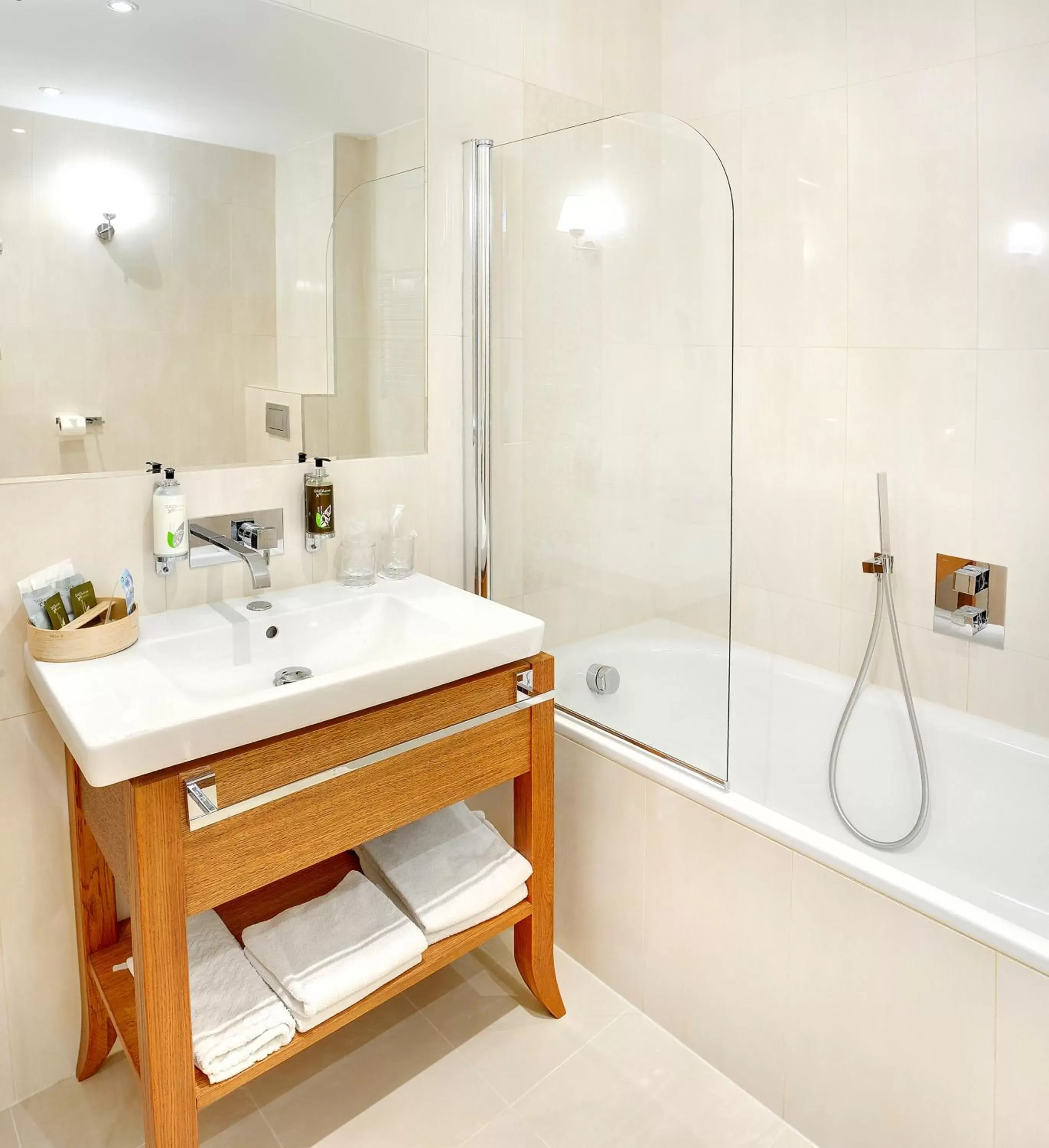 Shower, Bathroom in Grand Hotel Praha