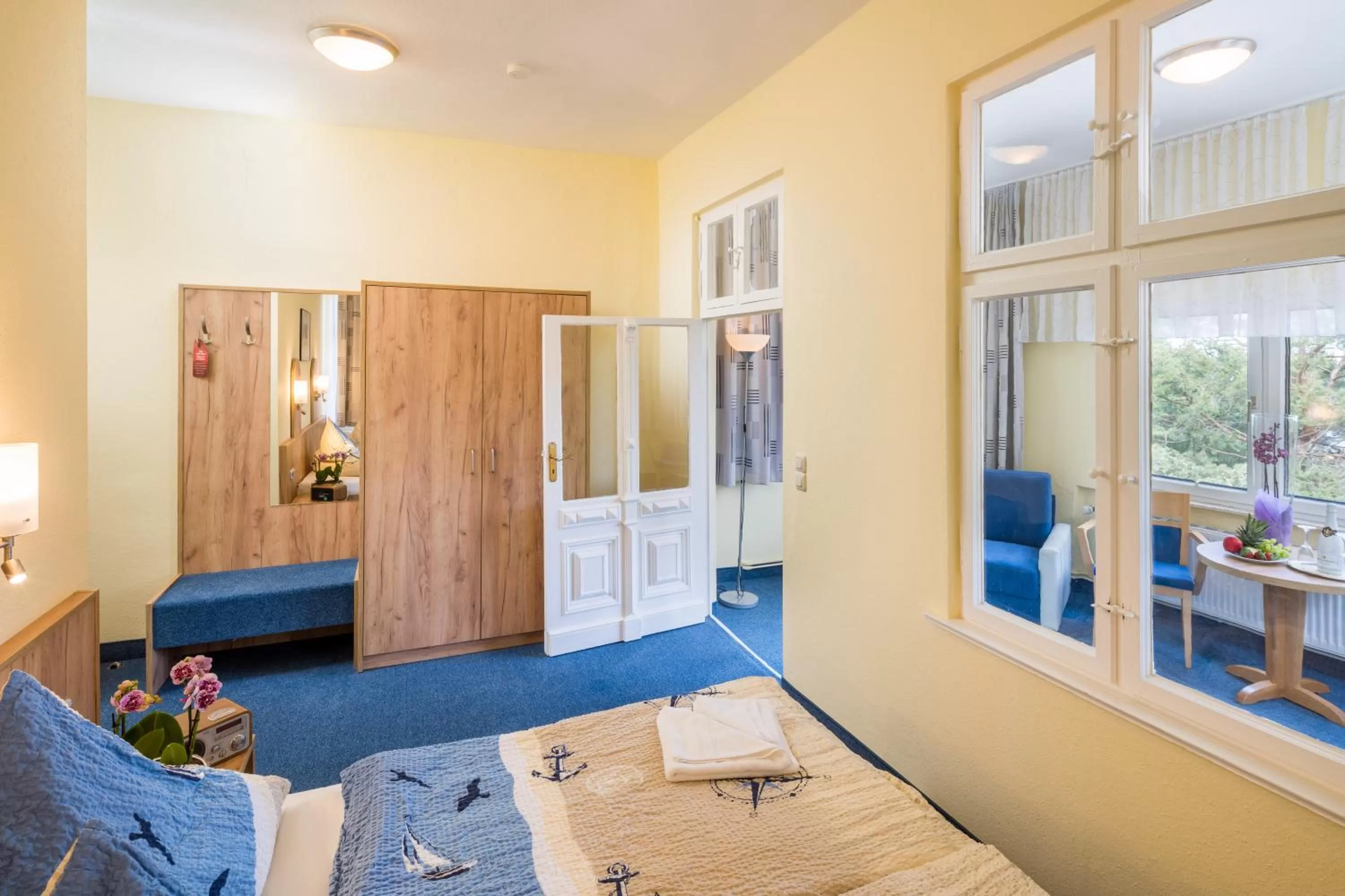 Bed in Hotel Seestern