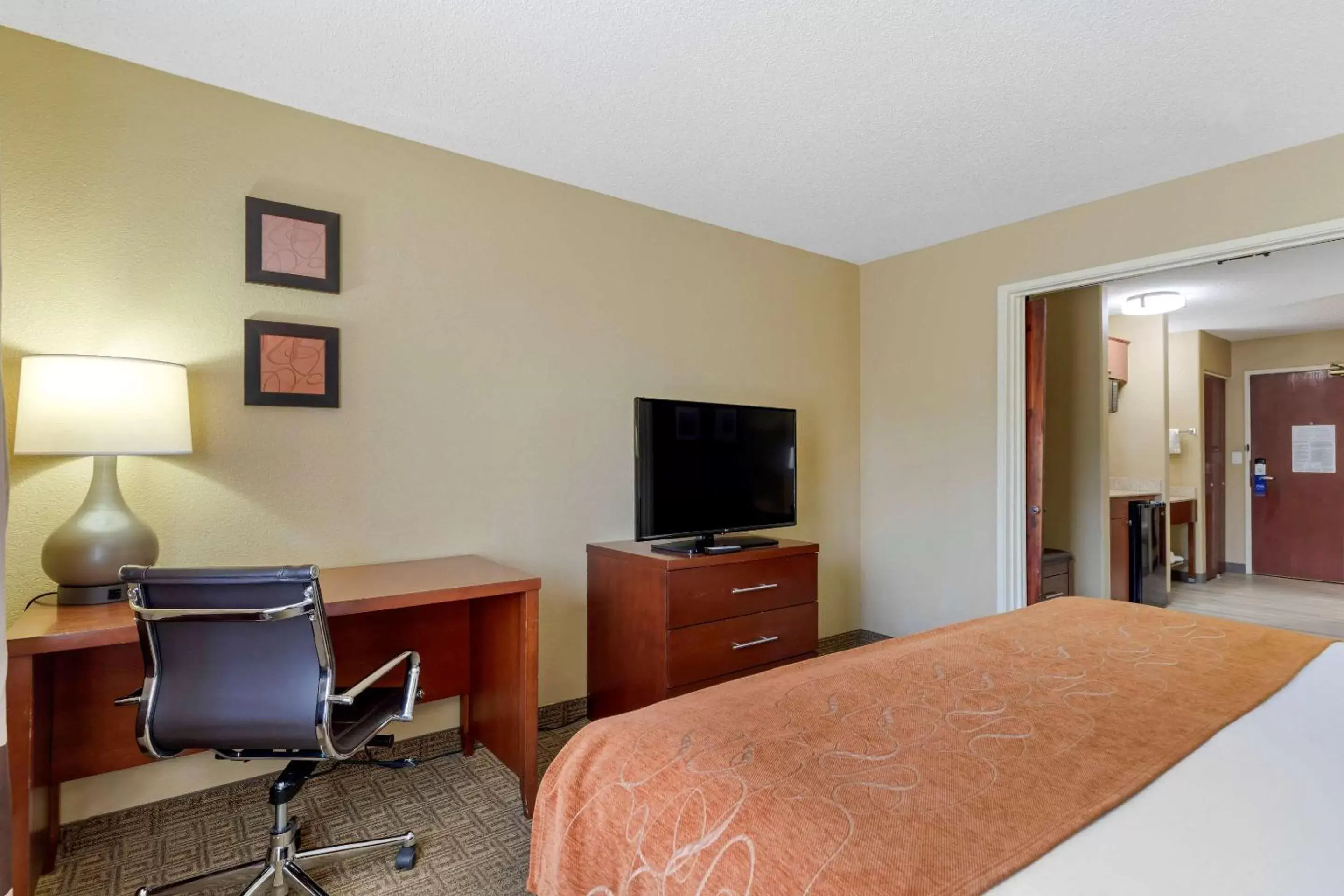 Bedroom, TV/Entertainment Center in Comfort Suites Lakewood - Denver