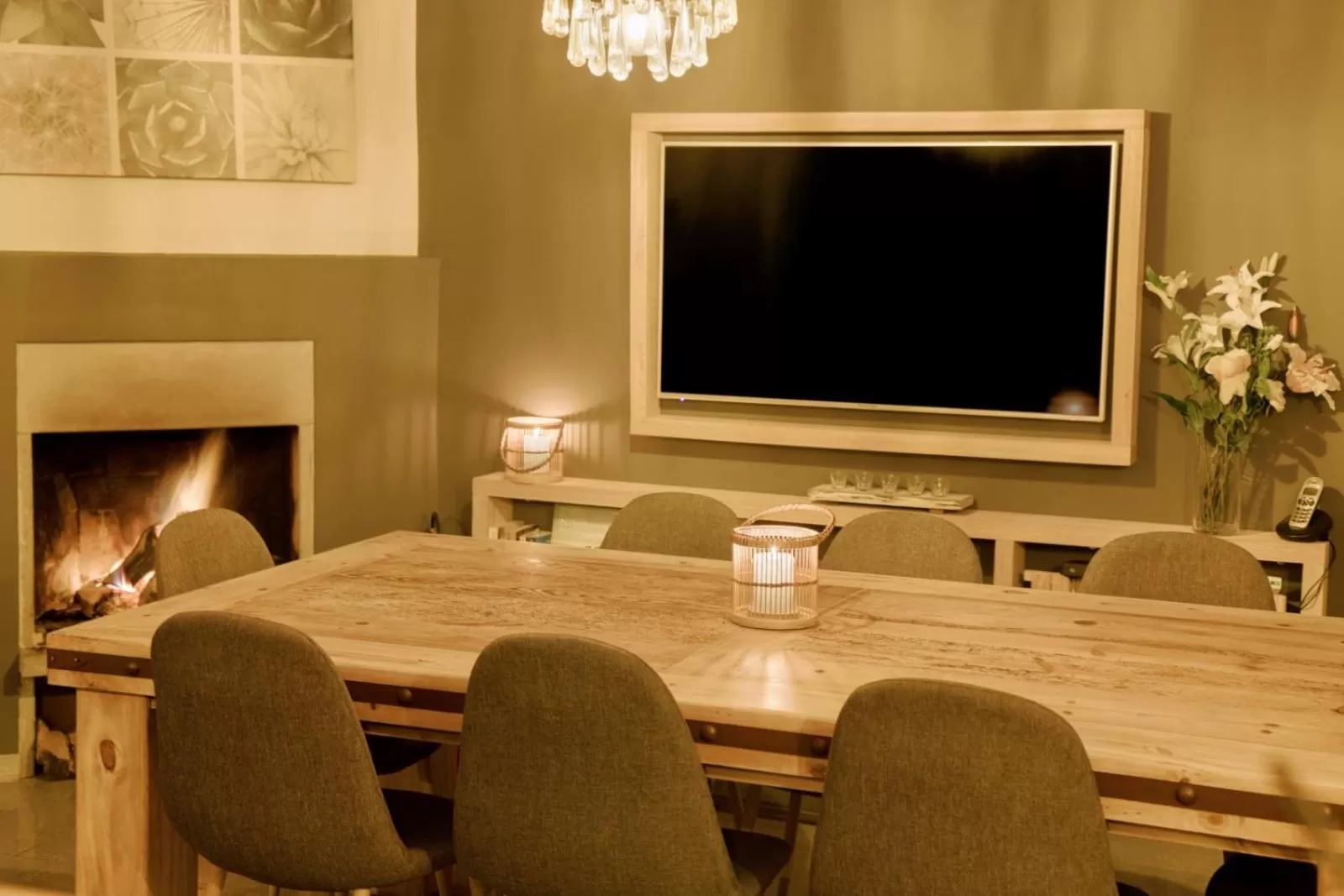 Communal lounge/ TV room in Undarius Hotel (exclusively gay men)