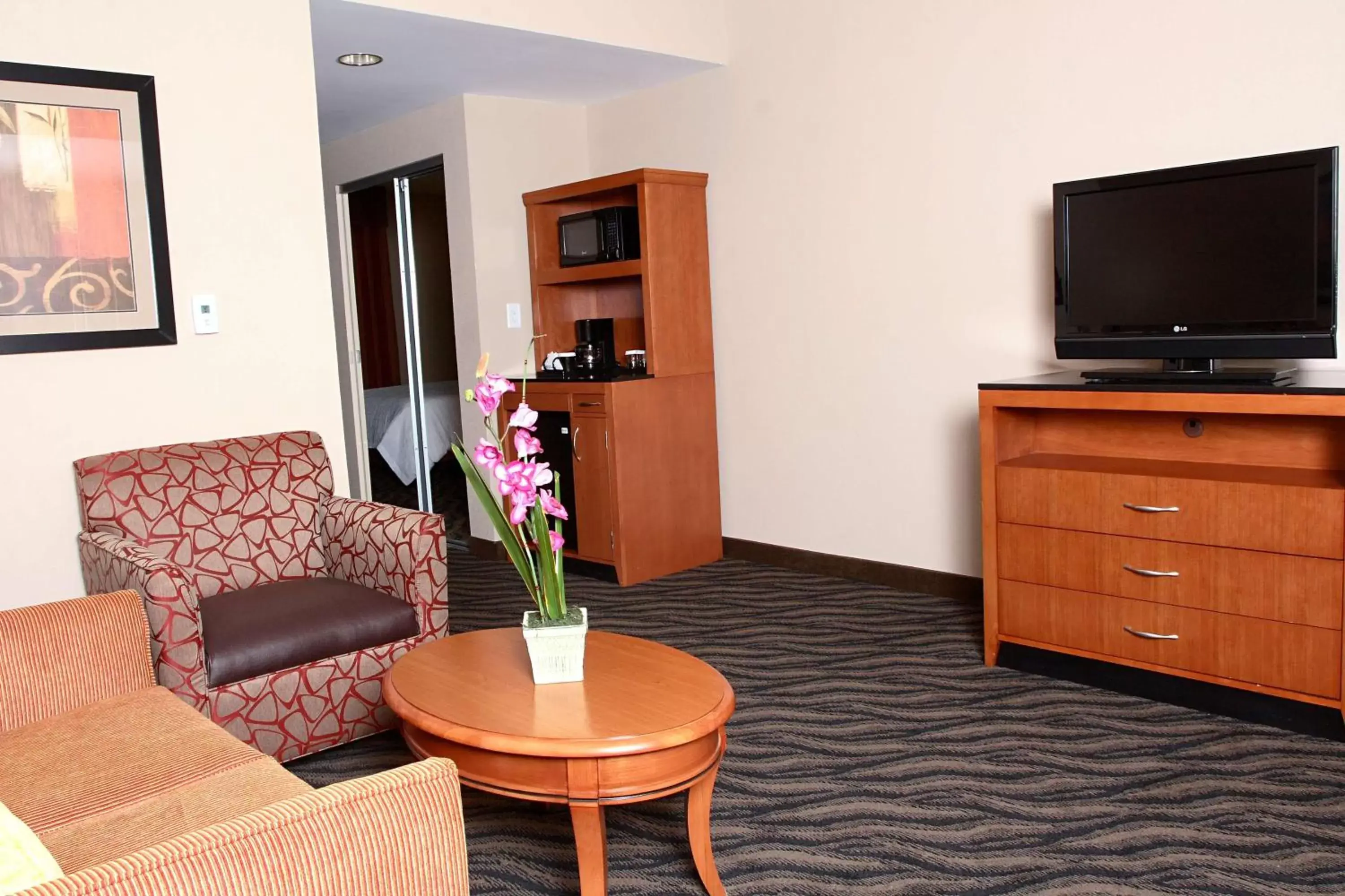 Living room, TV/Entertainment Center in Hilton Garden Inn Chesapeake/Suffolk