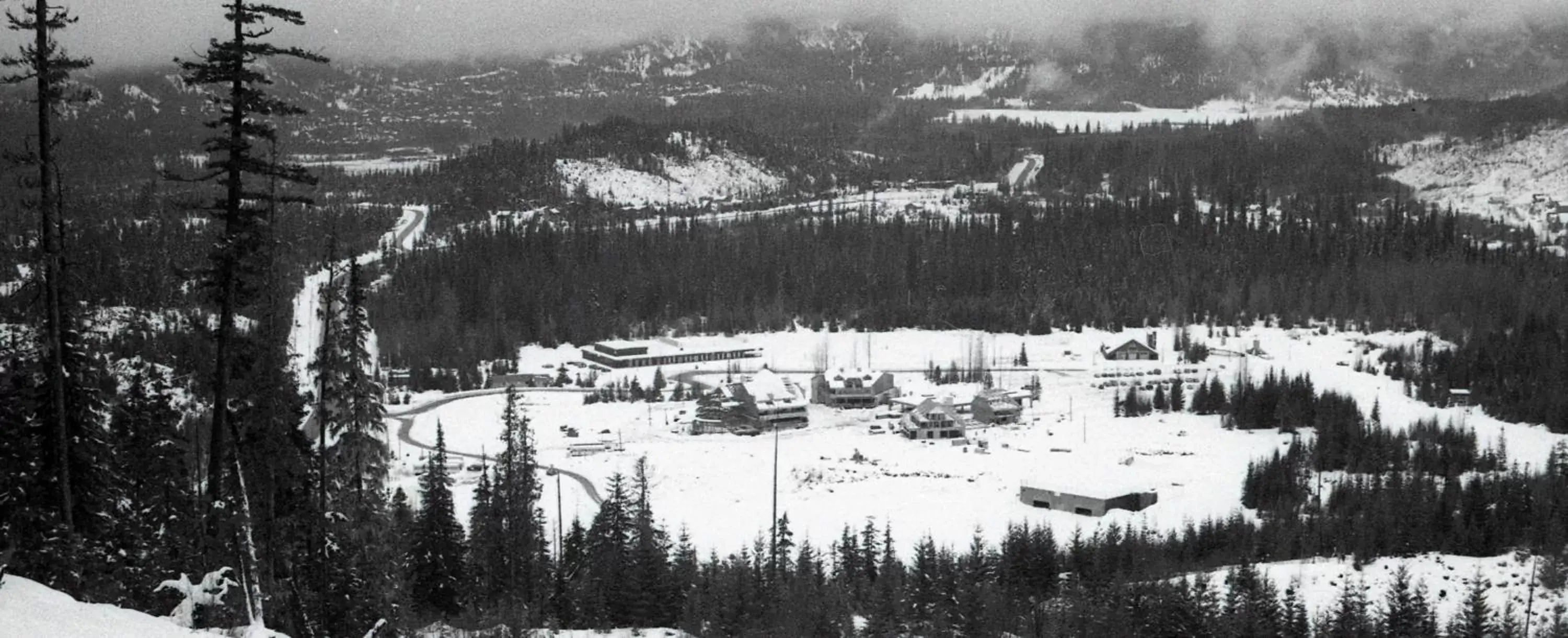 Bird's eye view, Winter in Blackcomb Lodge