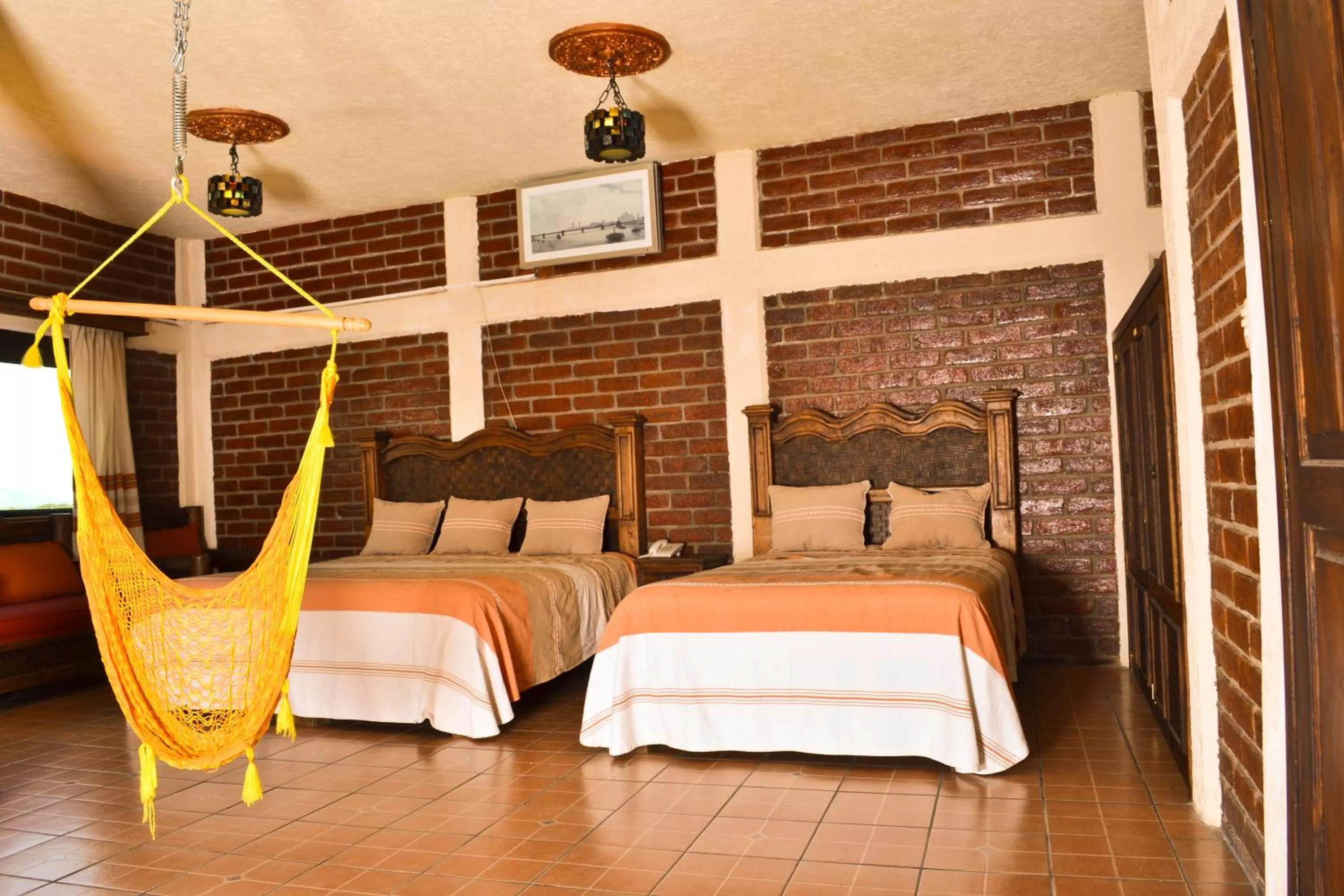 Bed in Hotel River Side