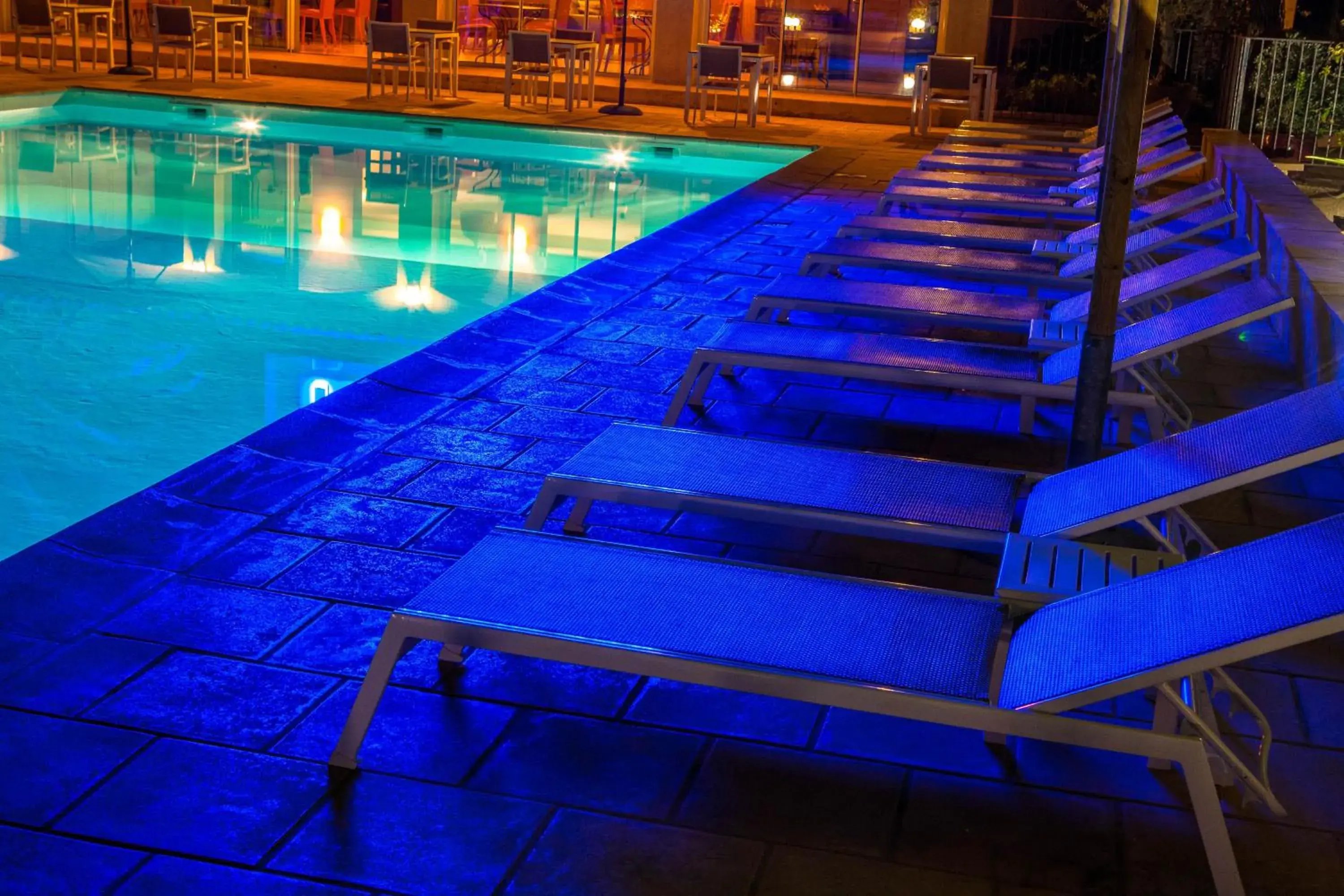 Balcony/Terrace, Swimming Pool in Hotel Cesario