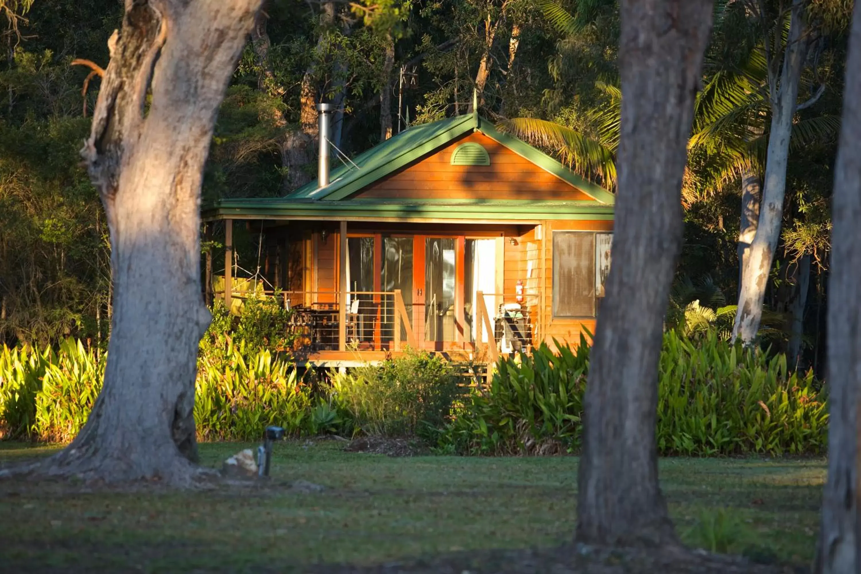 Balcony/Terrace, Property Building in Lake Weyba Cottages Noosa