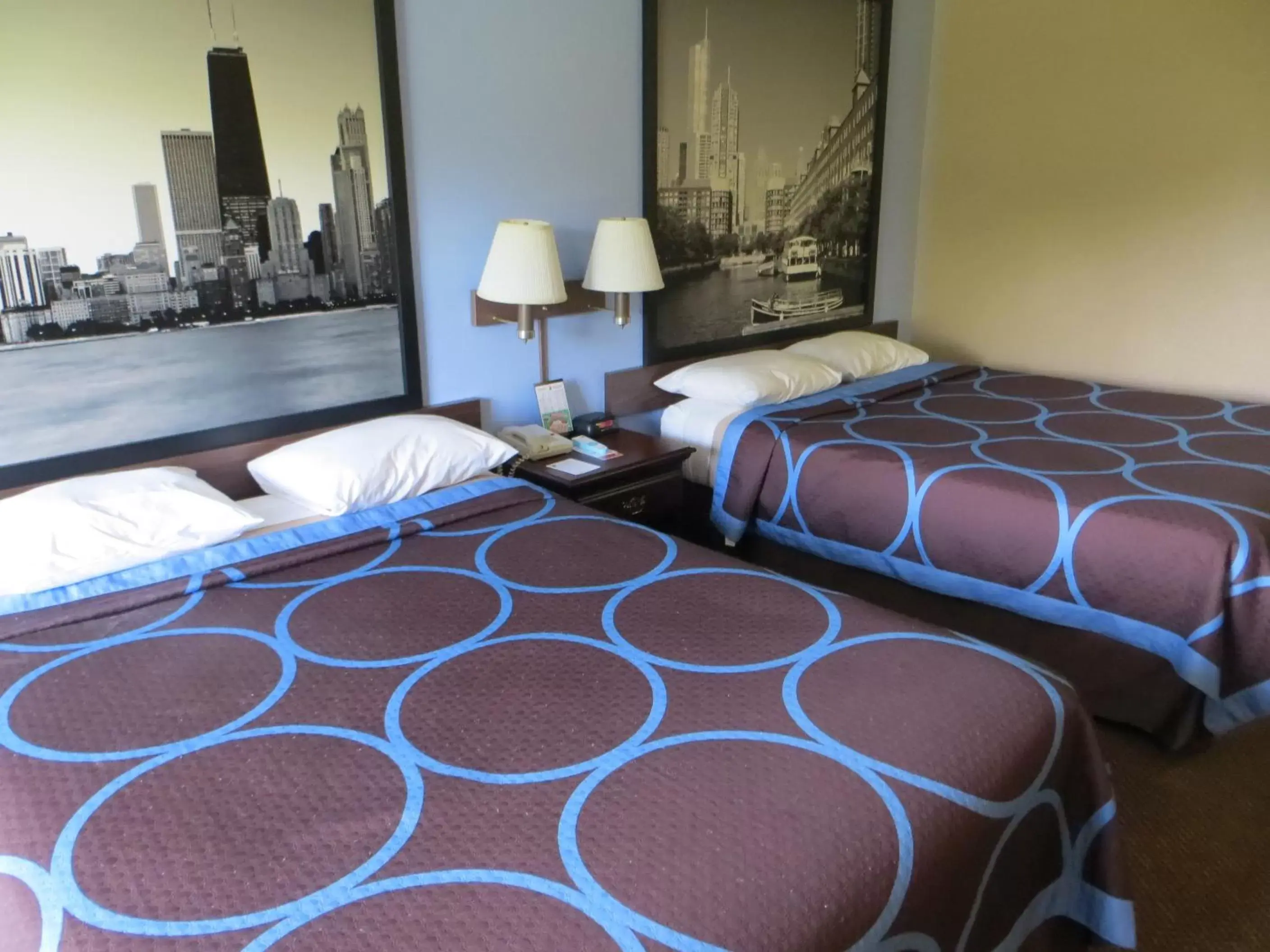 Double Room with Two Double Beds - Non-Smoking in Super 8 by Wyndham Chicago O'Hare Airport