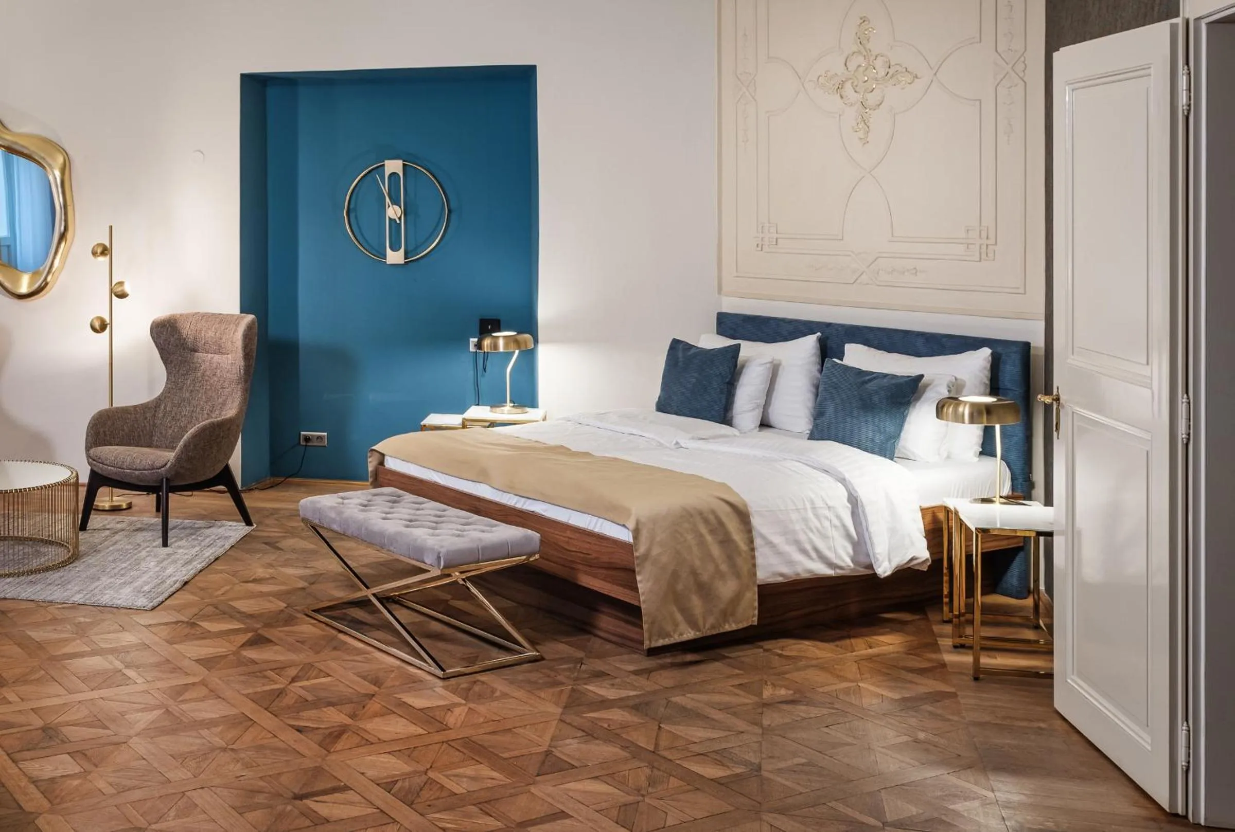 Bedroom, Bed in Golden Angel Suites by Adrez