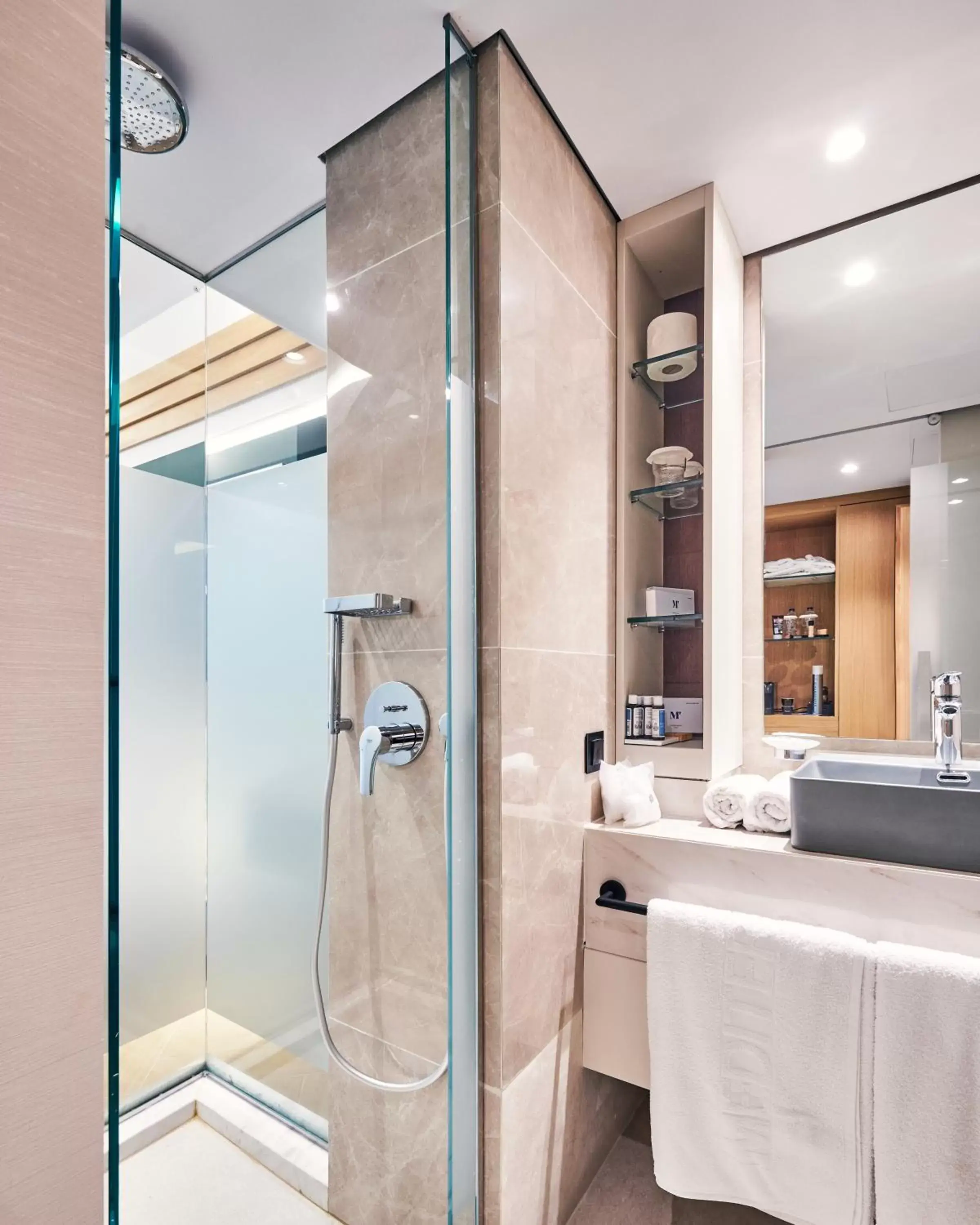 Shower, Bathroom in Mediterranean Hotel