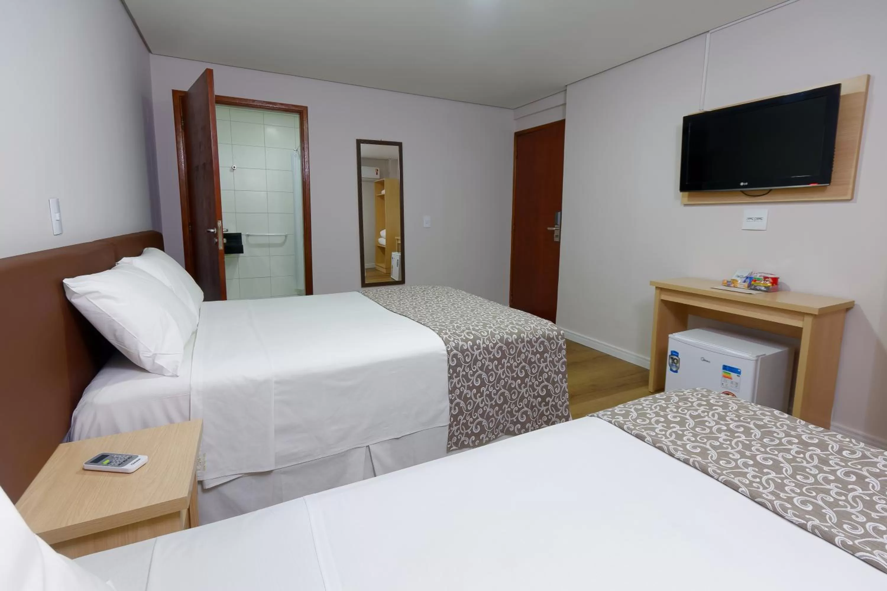 Bed in Fênix Hotel Bom Retiro