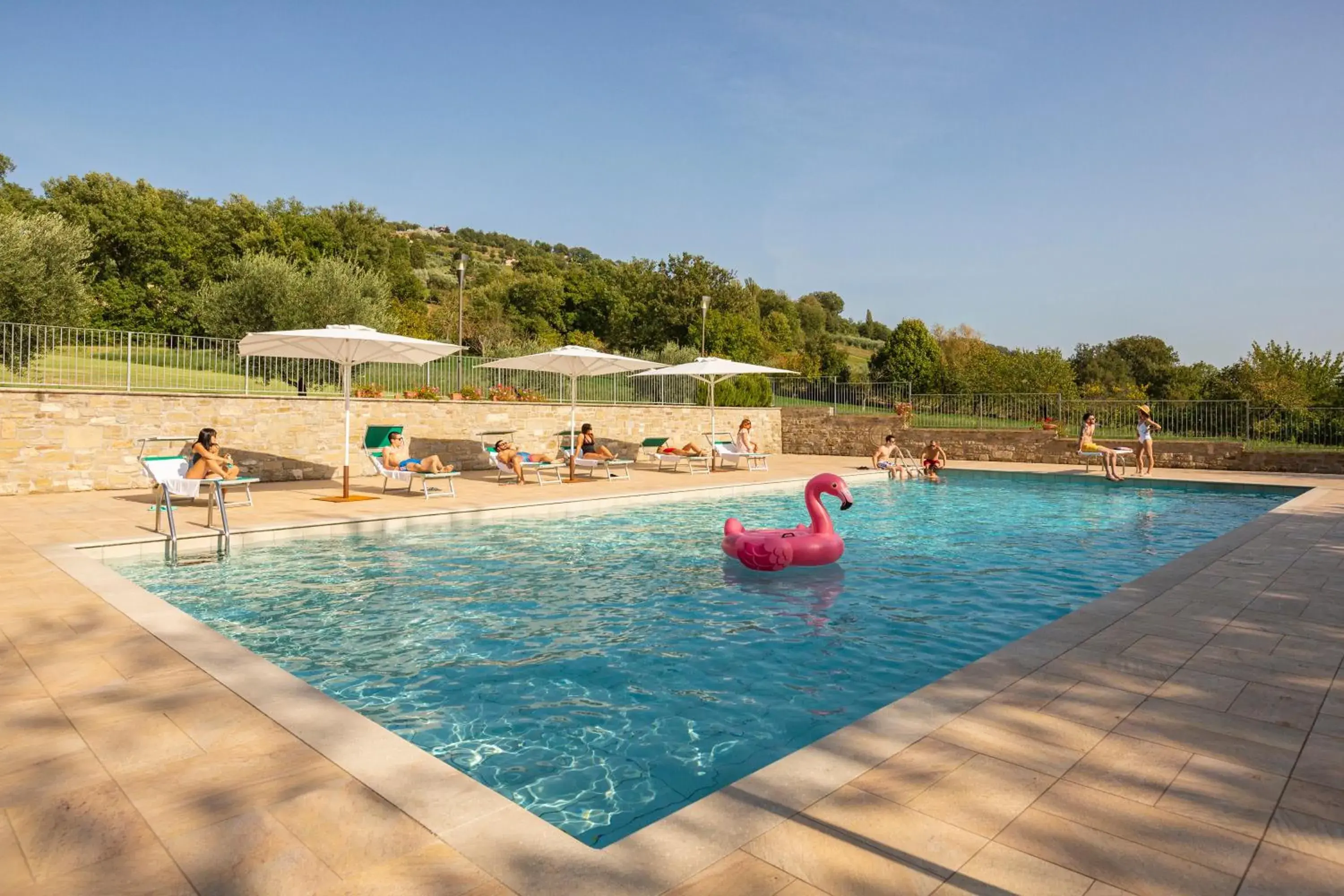 Pool view in Catignano Hotel Ristorante