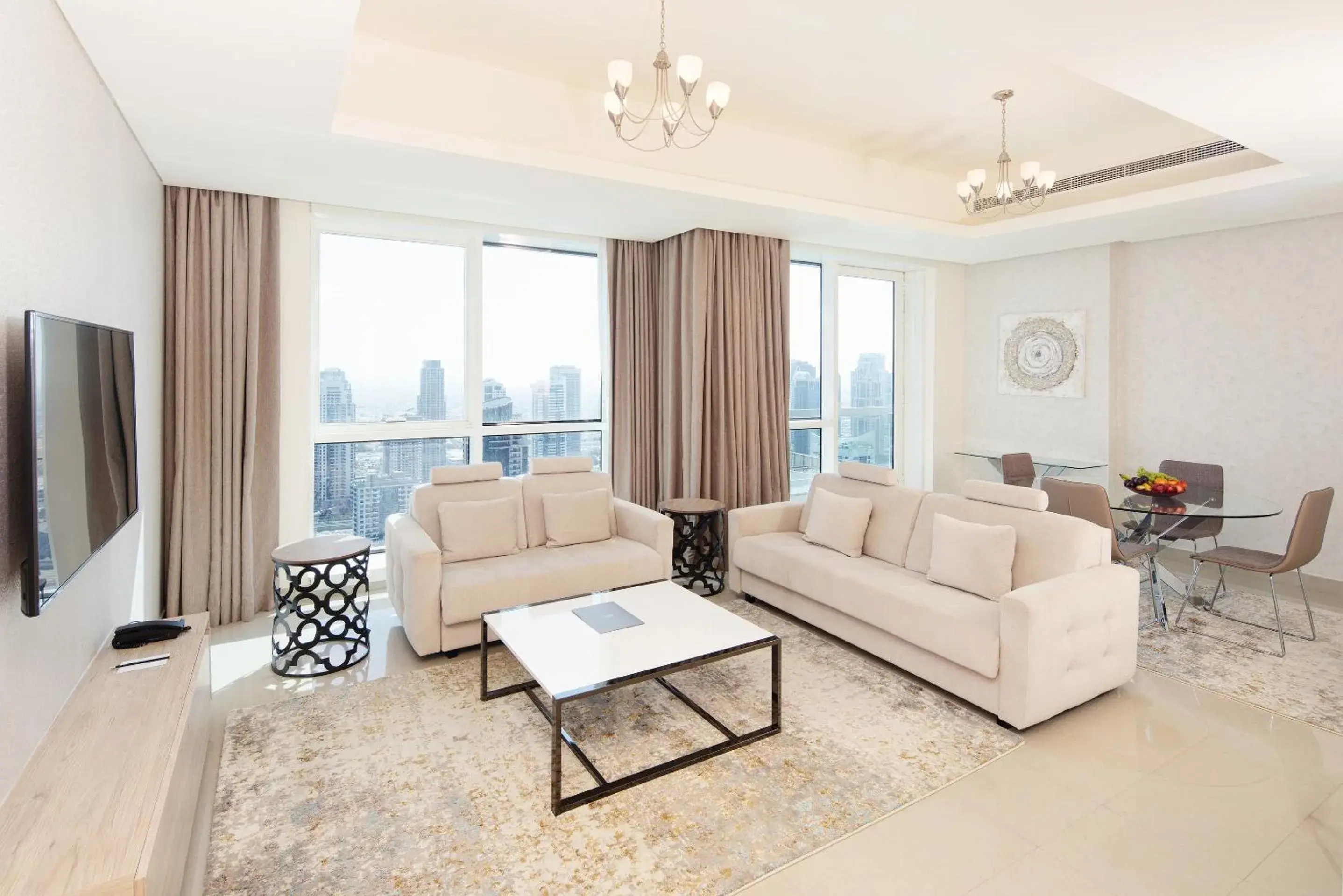 Living room, Seating Area in Barceló Residences Dubai Marina