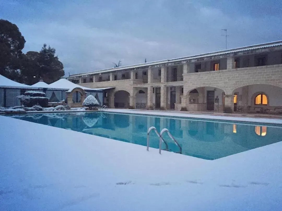 Winter, Swimming Pool in Antica Masseria Martuccio