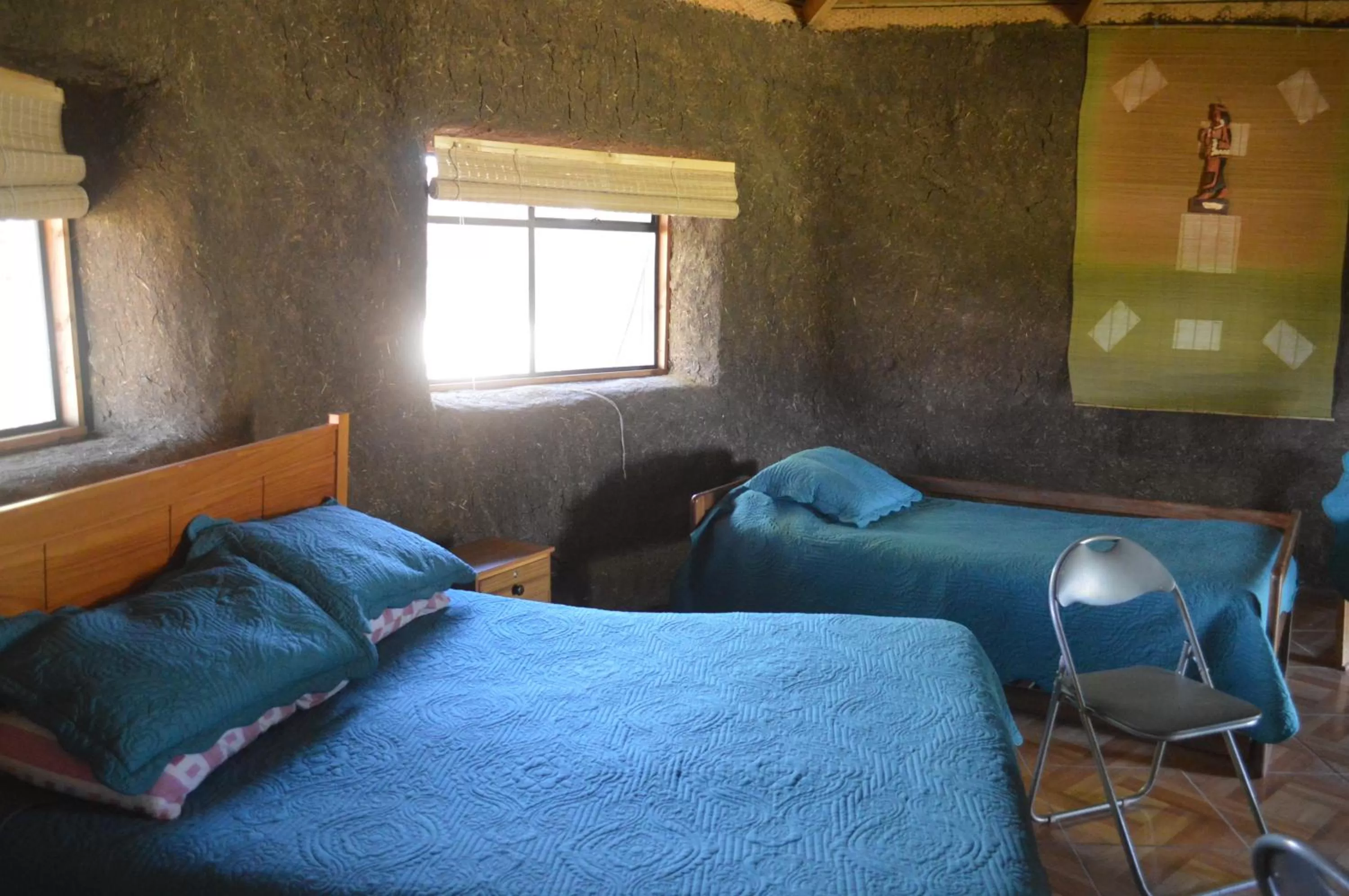 Bed in Coyunche Cabañas y Camping Laja & San Rosendo