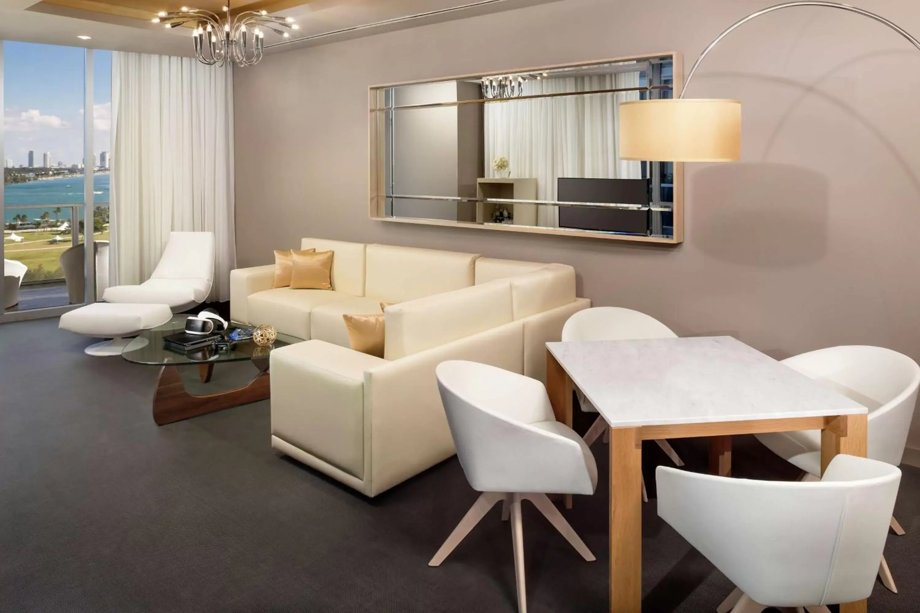 Living room, Seating Area in The Gabriel Miami Downtown, Curio Collection by Hilton