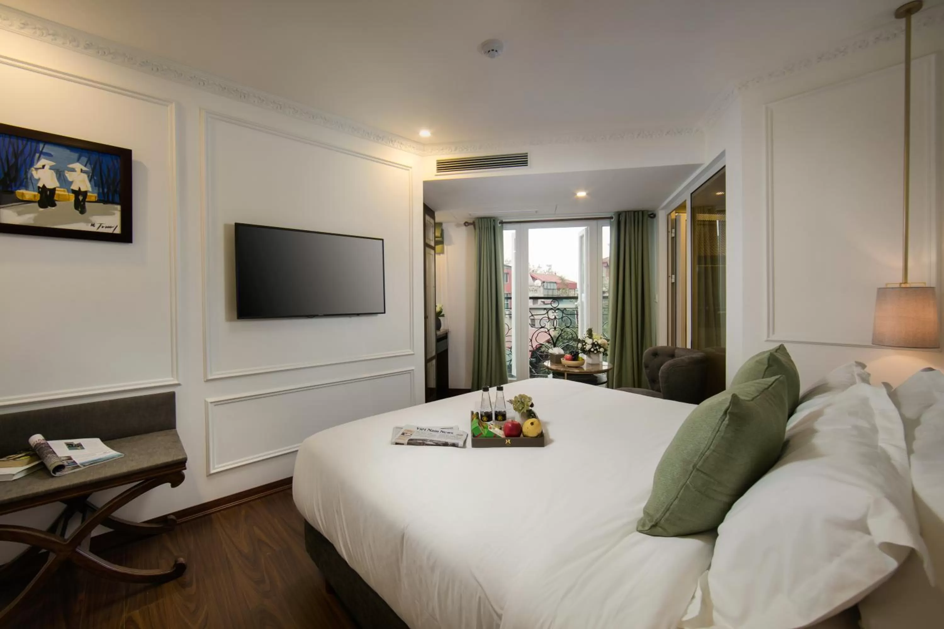 Photo of the whole room, Bed in Hanoi Allure Hotel