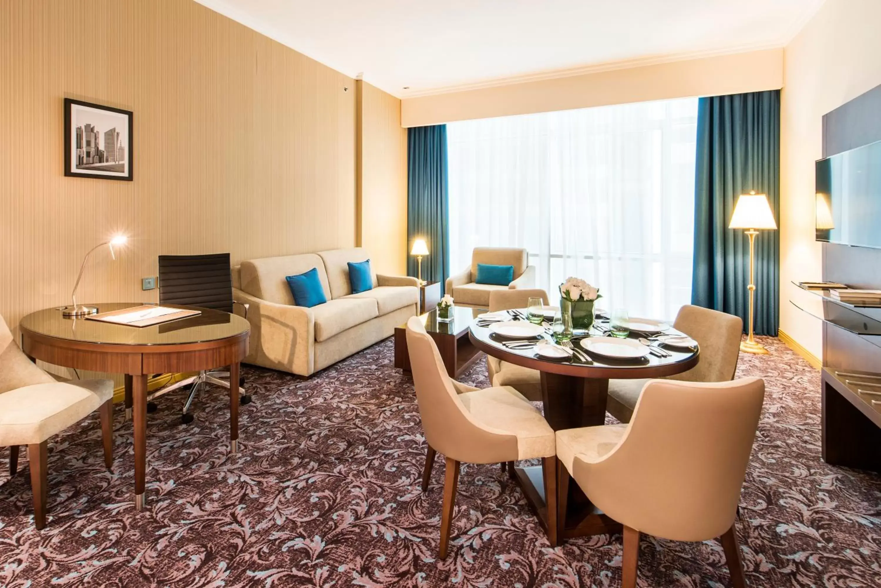Dining area in Golden Tulip Doha Hotel
