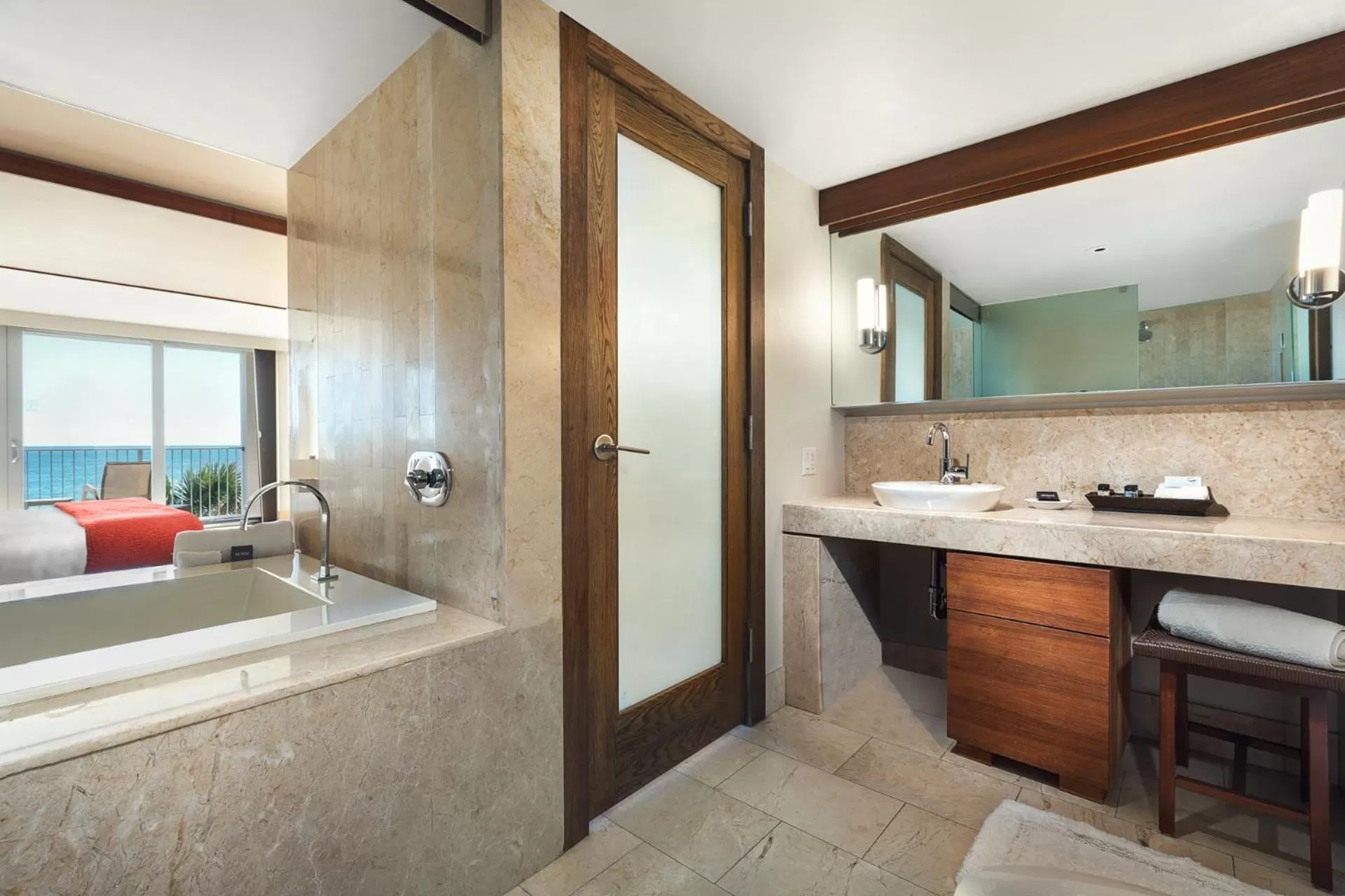 Bathroom, Bed in Costa d&#x27;Este Beach Resort &amp; Spa