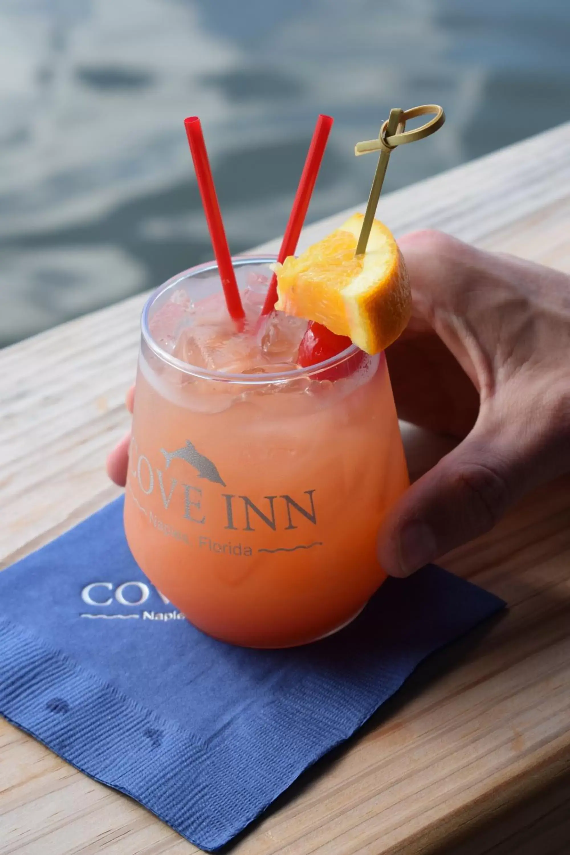 Drinks in Cove Inn on Naples Bay