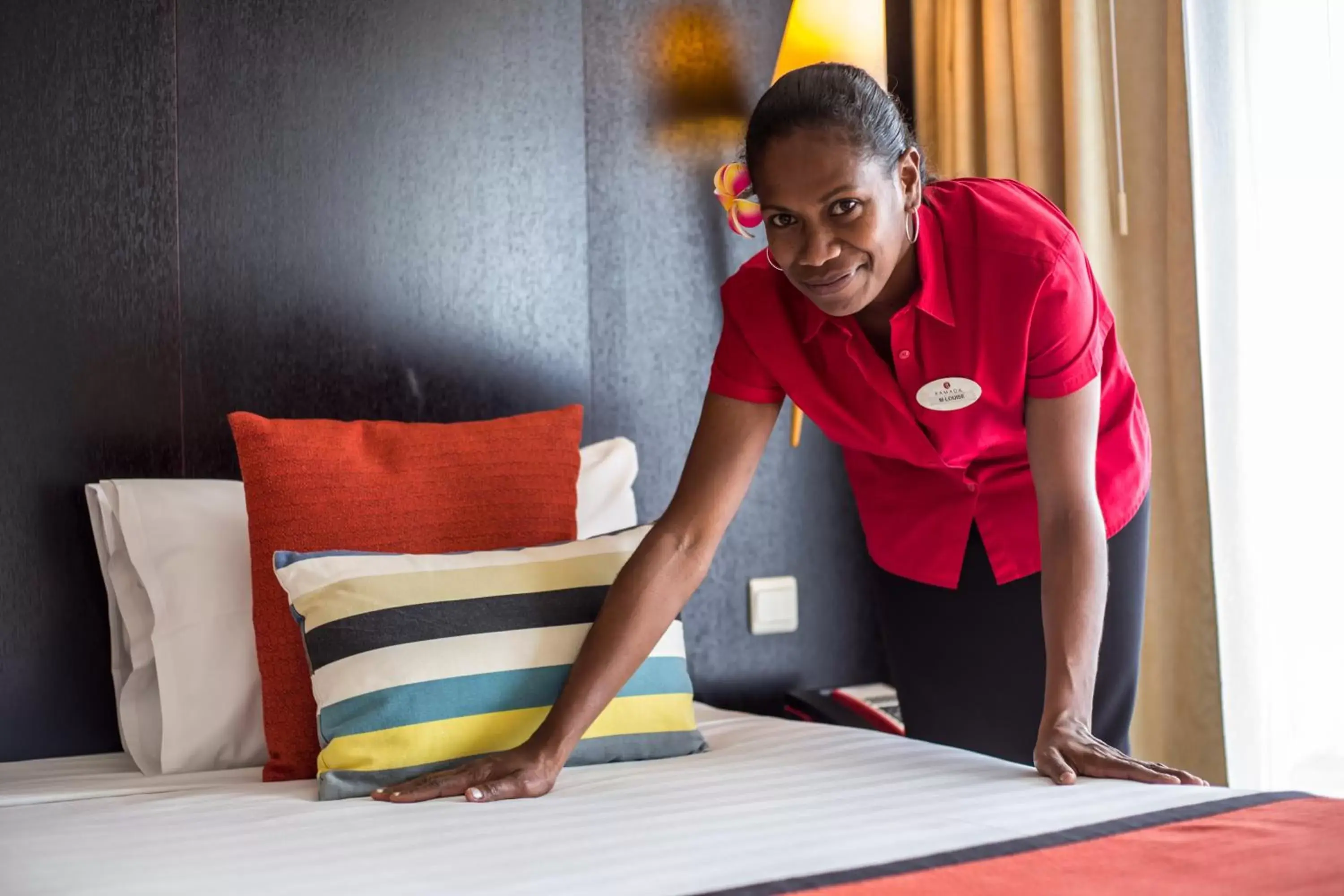 Staff, Bed in Ramada Hotel & Suites by Wyndham Noumea Staff, Bed in Ramada Hotel & Suites by Wyndham Noumea