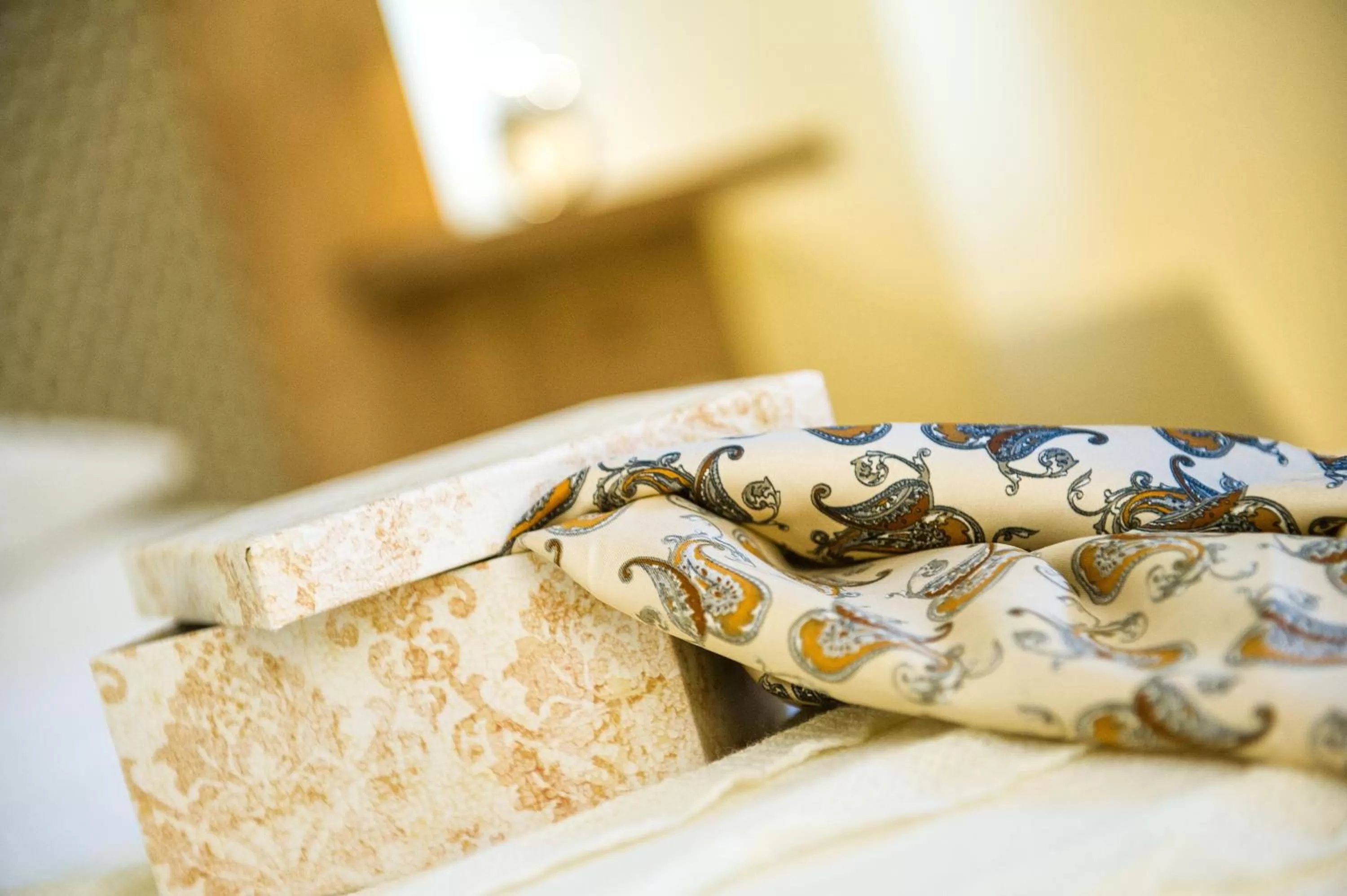 Decorative detail, Bed in Johannesbad Hotel St. Georg