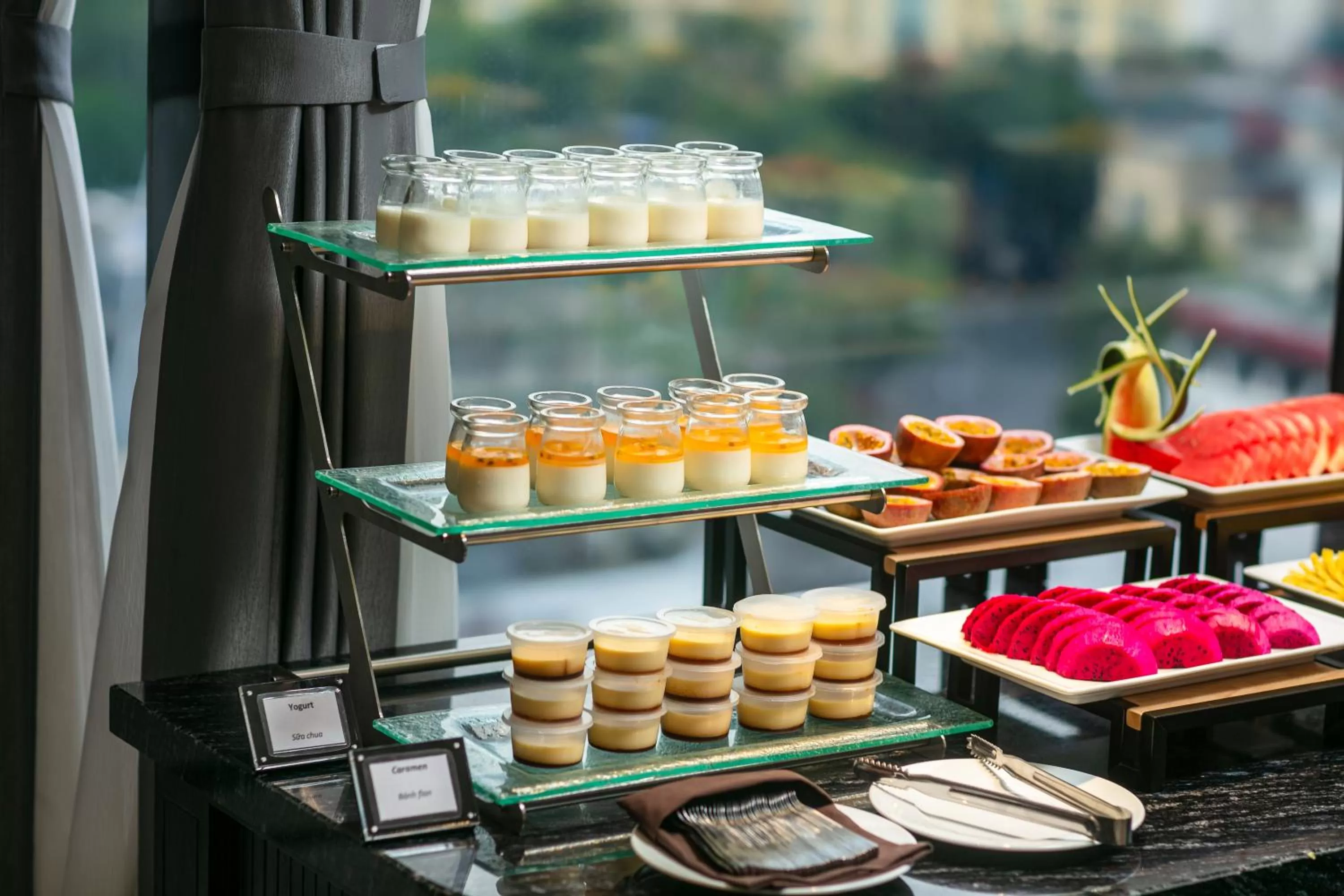 Buffet breakfast in MAY DE VILLE Lakeside Hotel