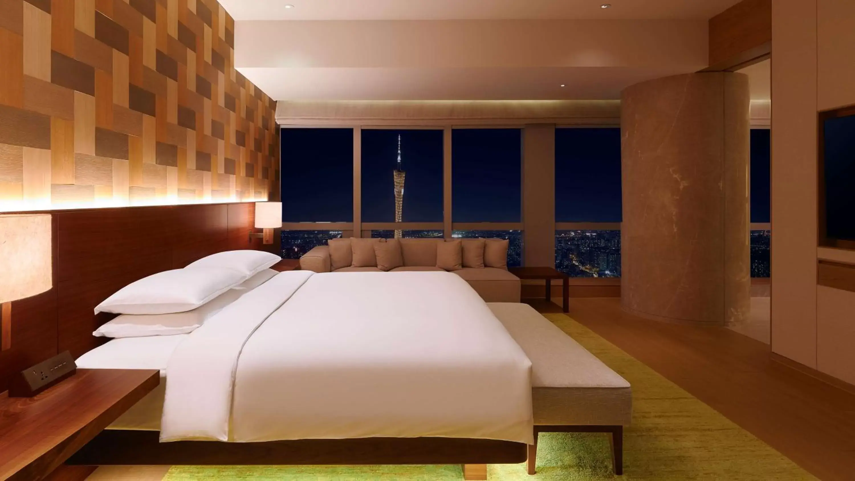 Photo of the whole room, Bed in Park Hyatt Guangzhou - Free Shuttle Bus To Canton Fair Complex During Canton Fair Period