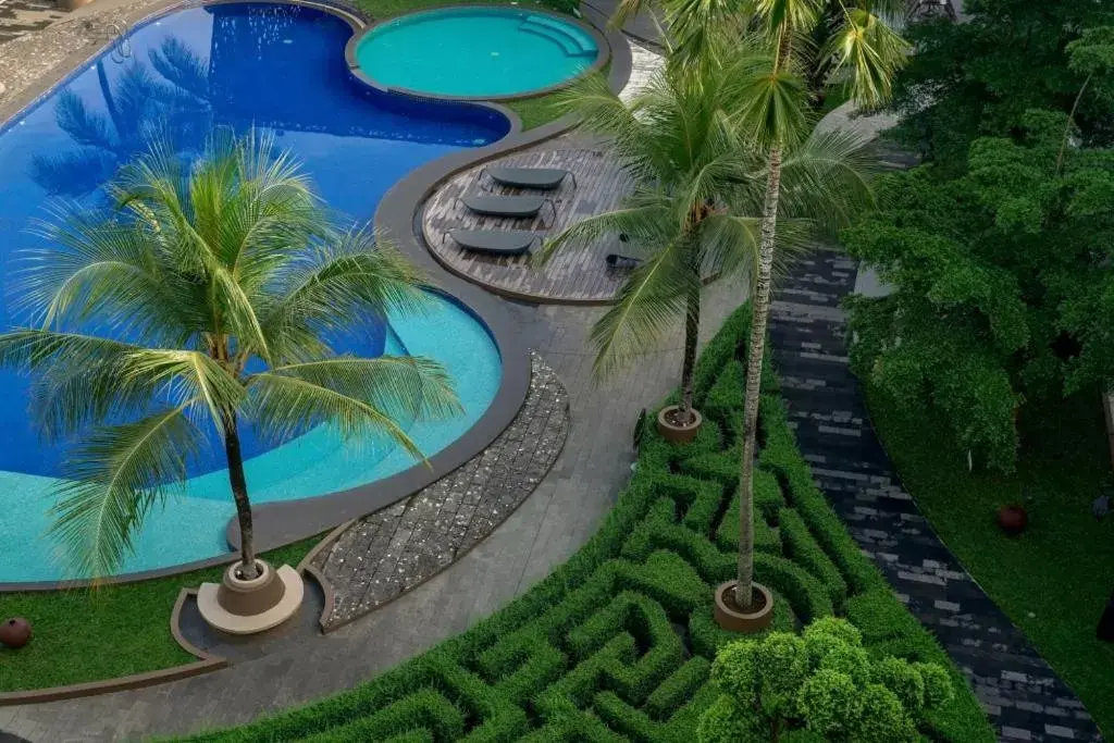 Pool View in Java Heritage Hotel Purwokerto