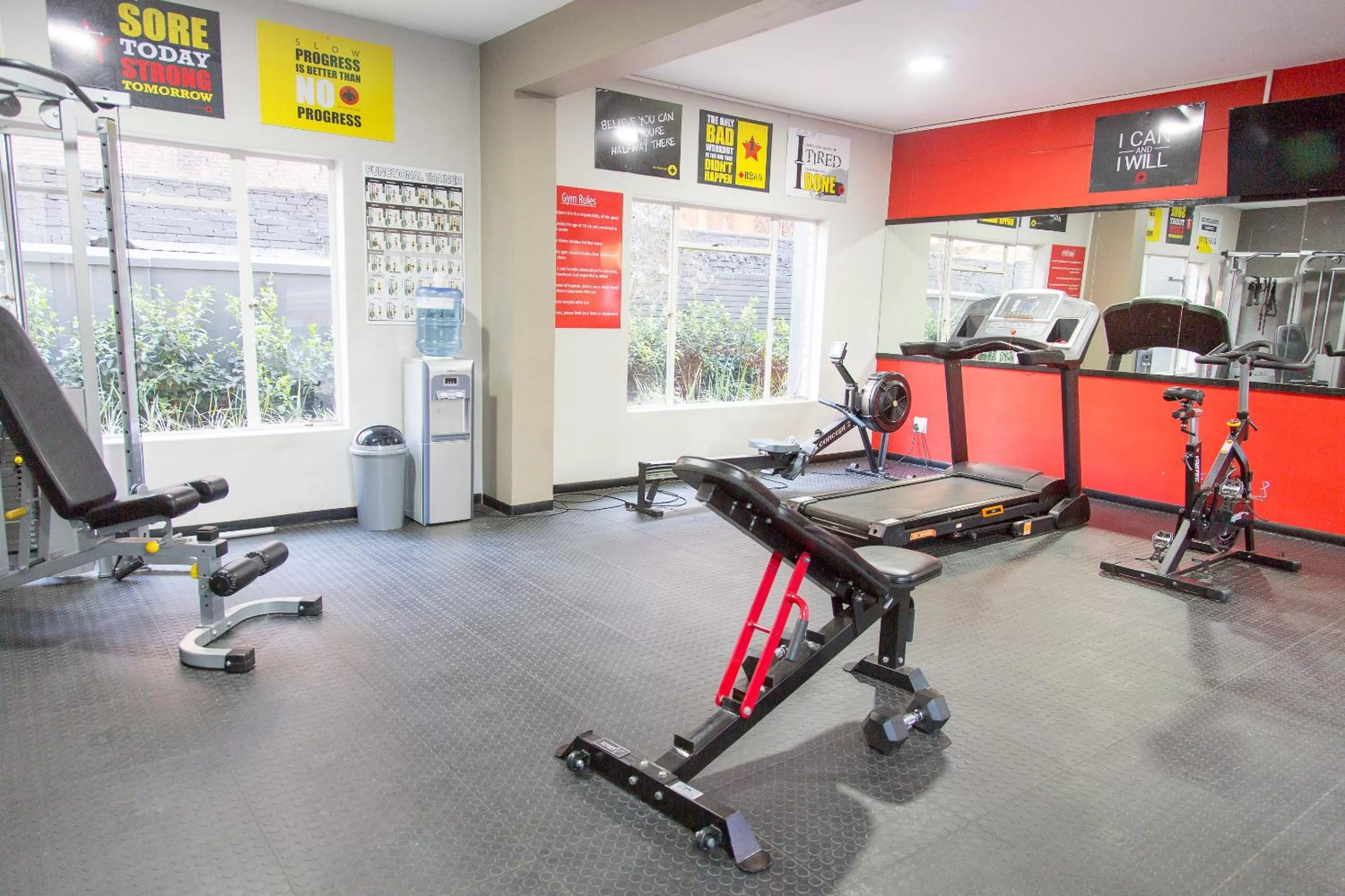 Fitness centre/facilities in Hotel 224 & Apartments