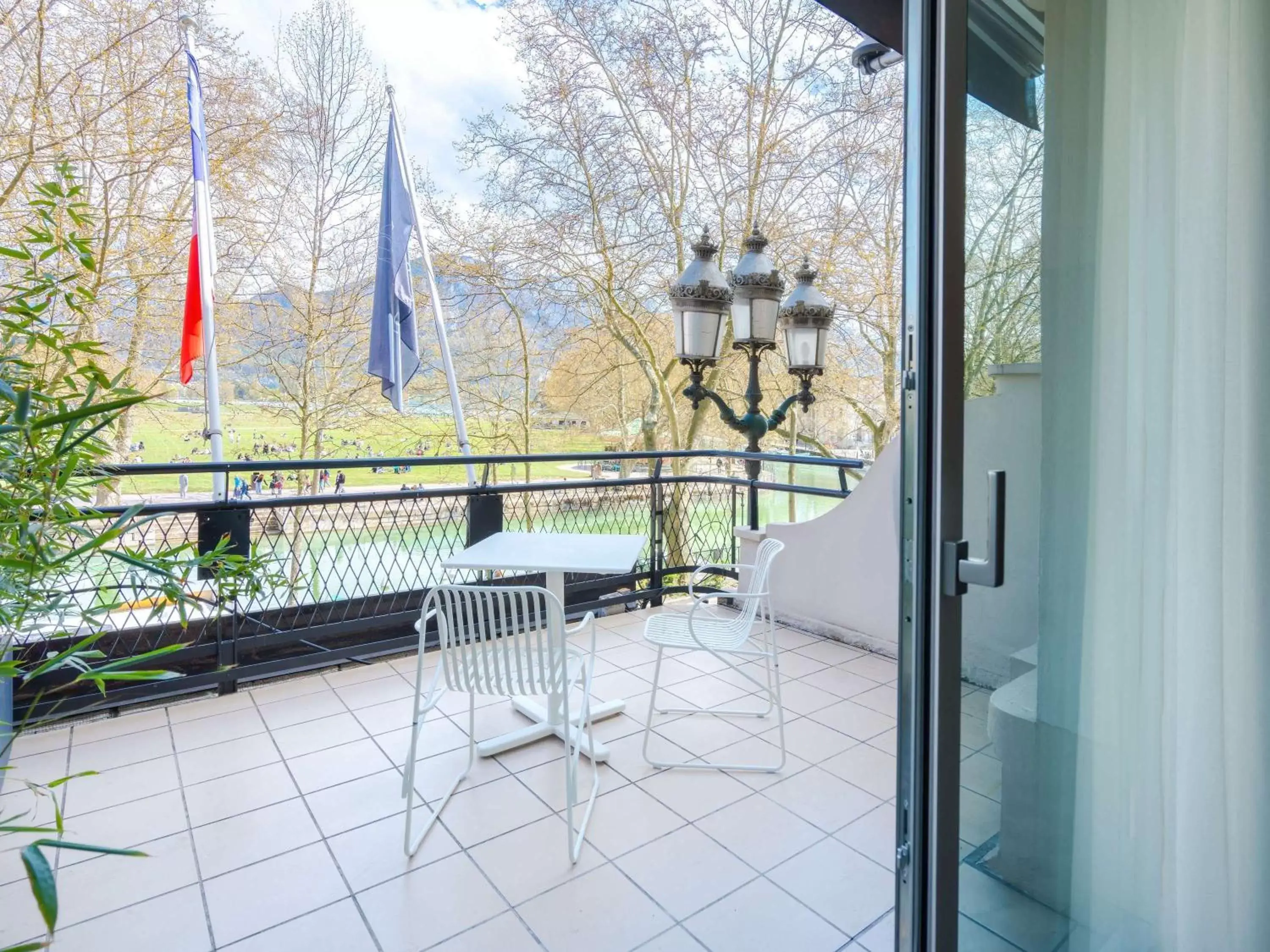 Bedroom, Balcony/Terrace in Le Splendid Hotel Lac D'Annecy - Handwritten Collection