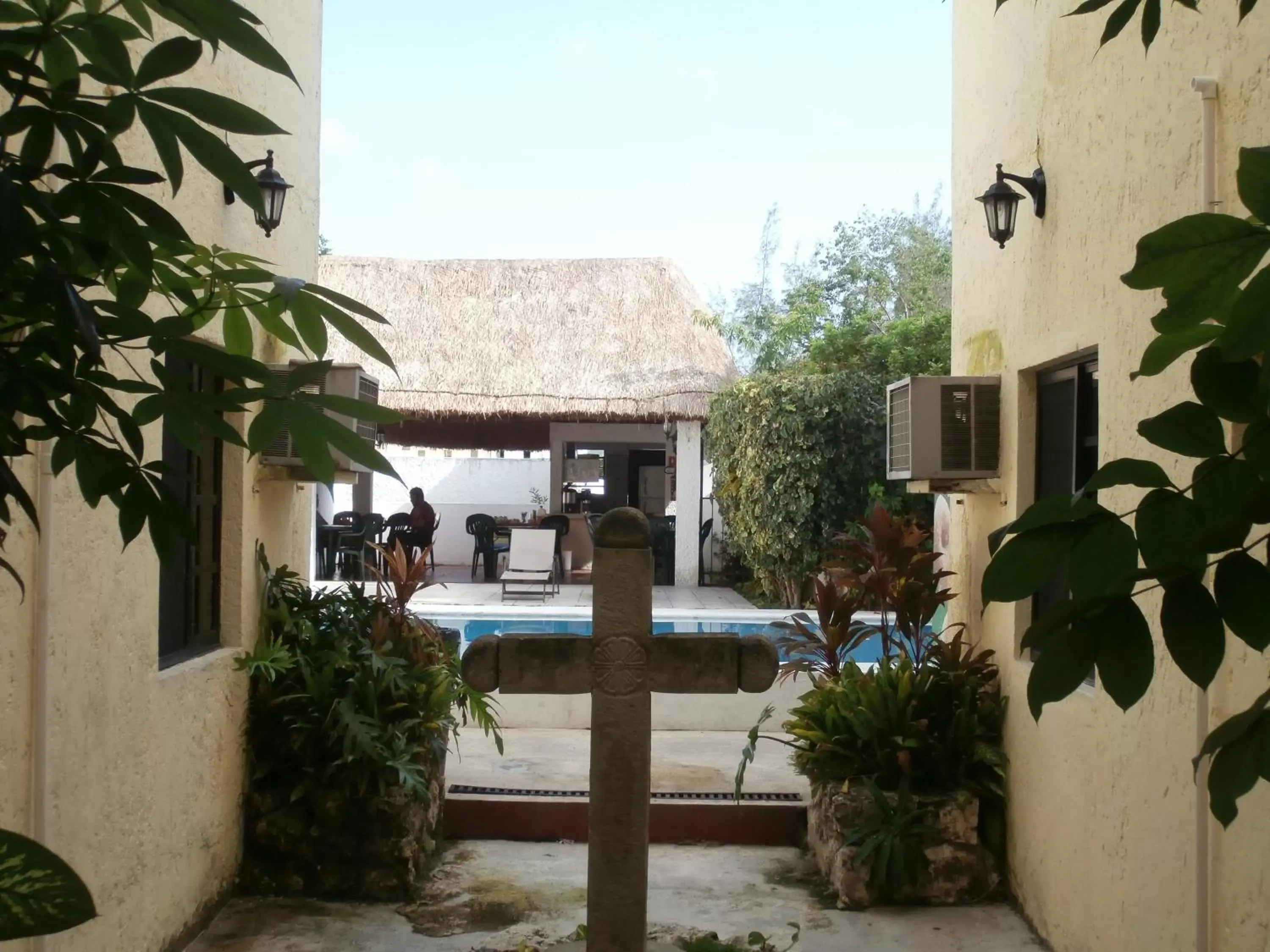 Patio in Hotel Hacienda Cancun