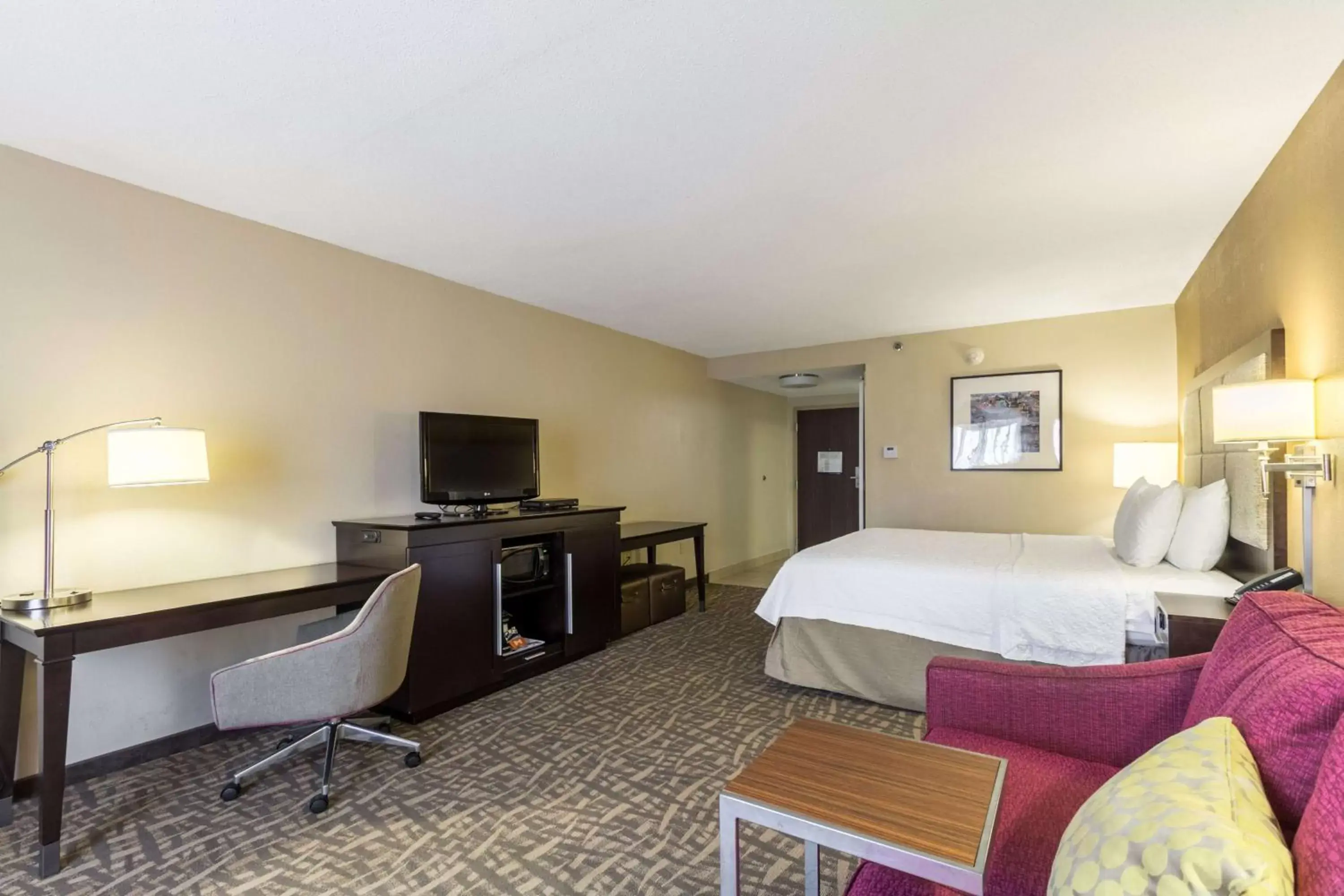 Bedroom, TV/Entertainment Center in Hampton Inn Jackson Pearl Intrntl Airport