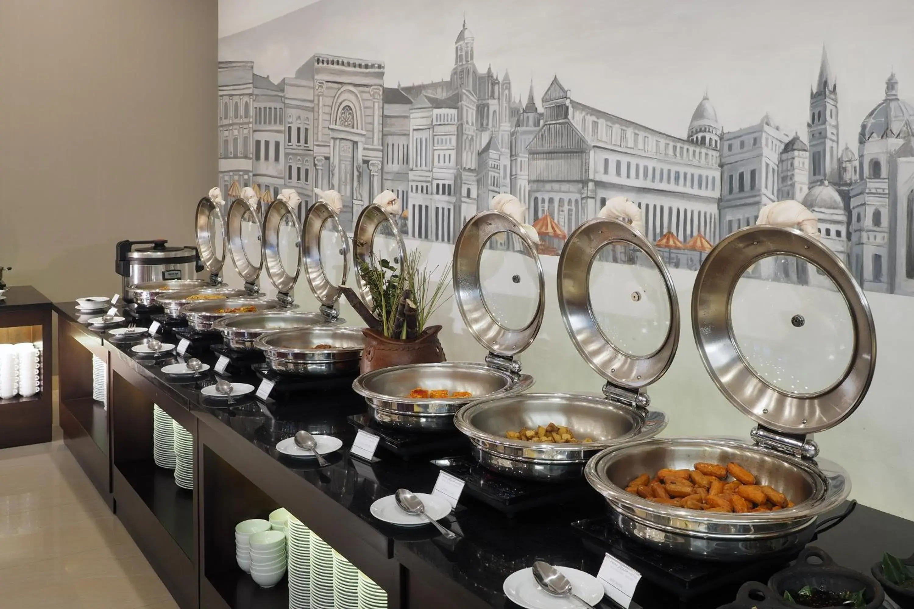 Buffet breakfast in d'primahotel Kualanamu Airport Medan Buffet breakfast in d'primahotel Kualanamu Airport Medan