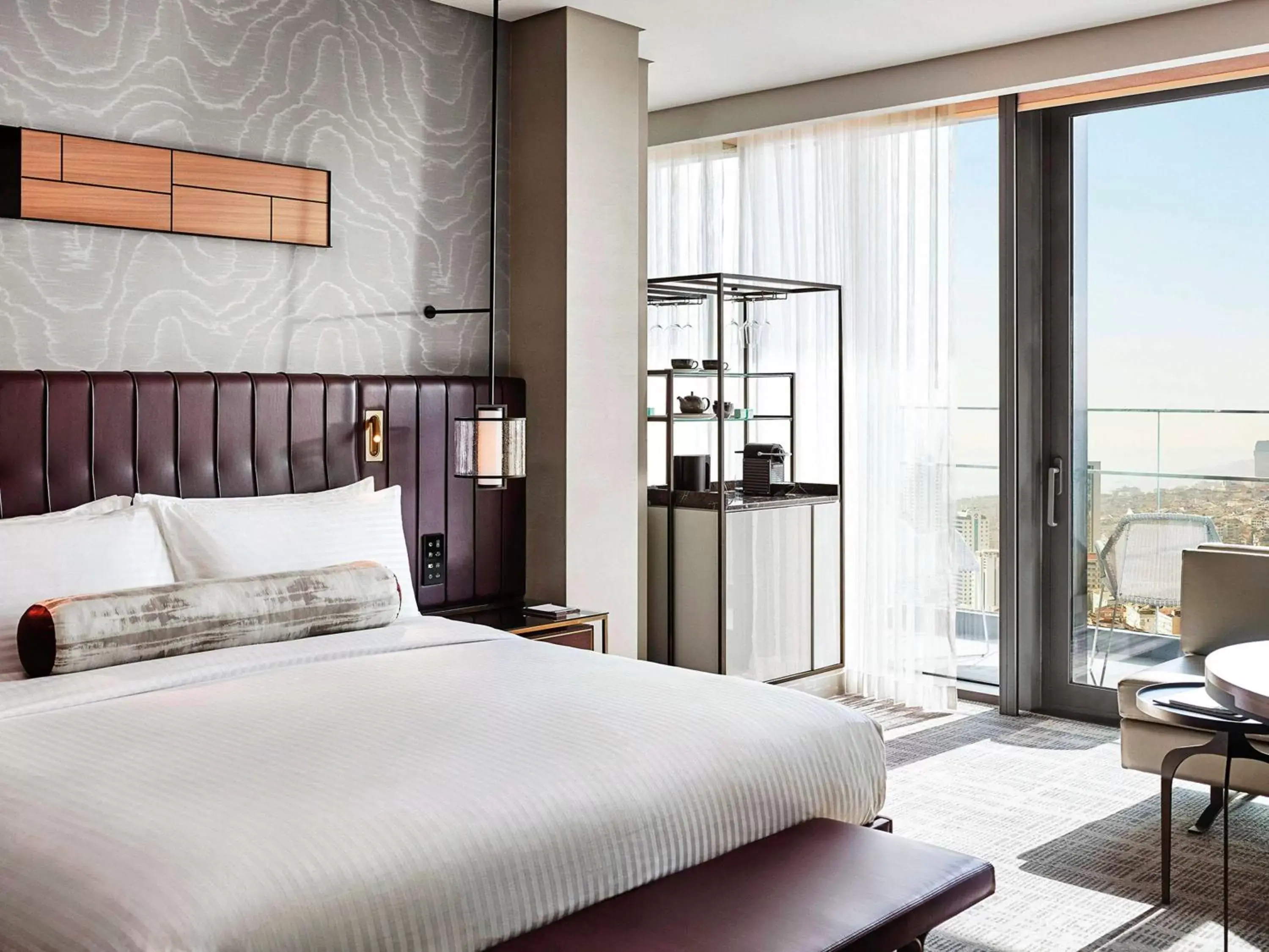 Bed in Fairmont Quasar Istanbul Hotel