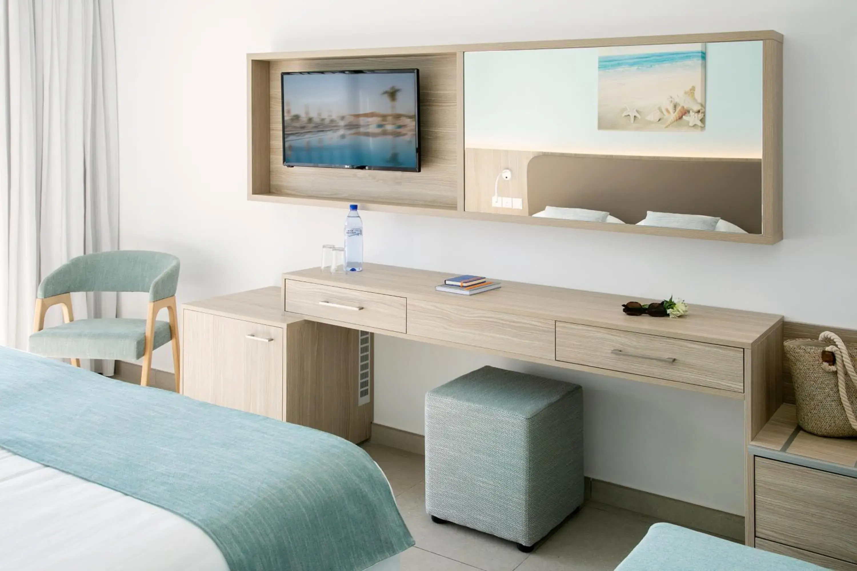 Bed in Asterias Beach Hotel