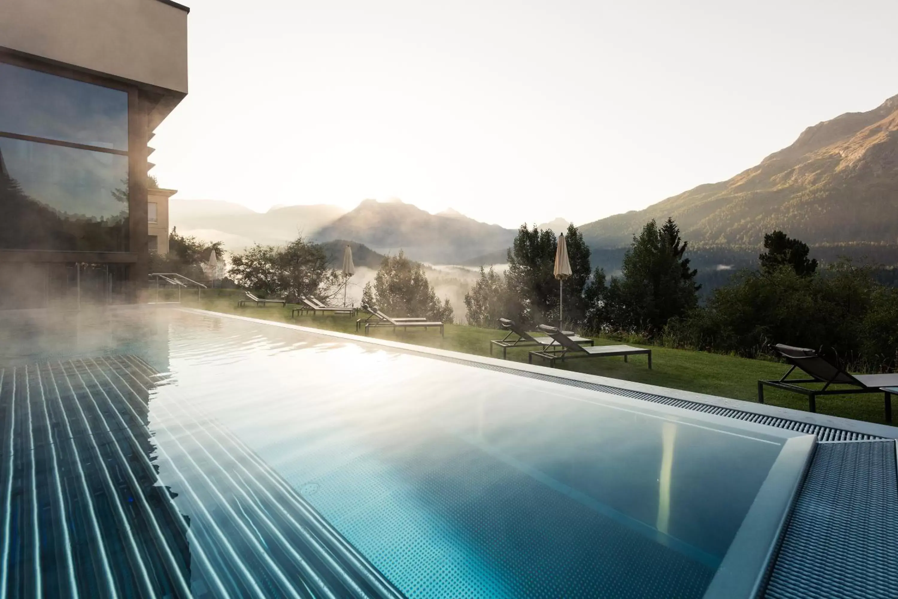 Summer, Swimming Pool in Kulm Hotel St. Moritz