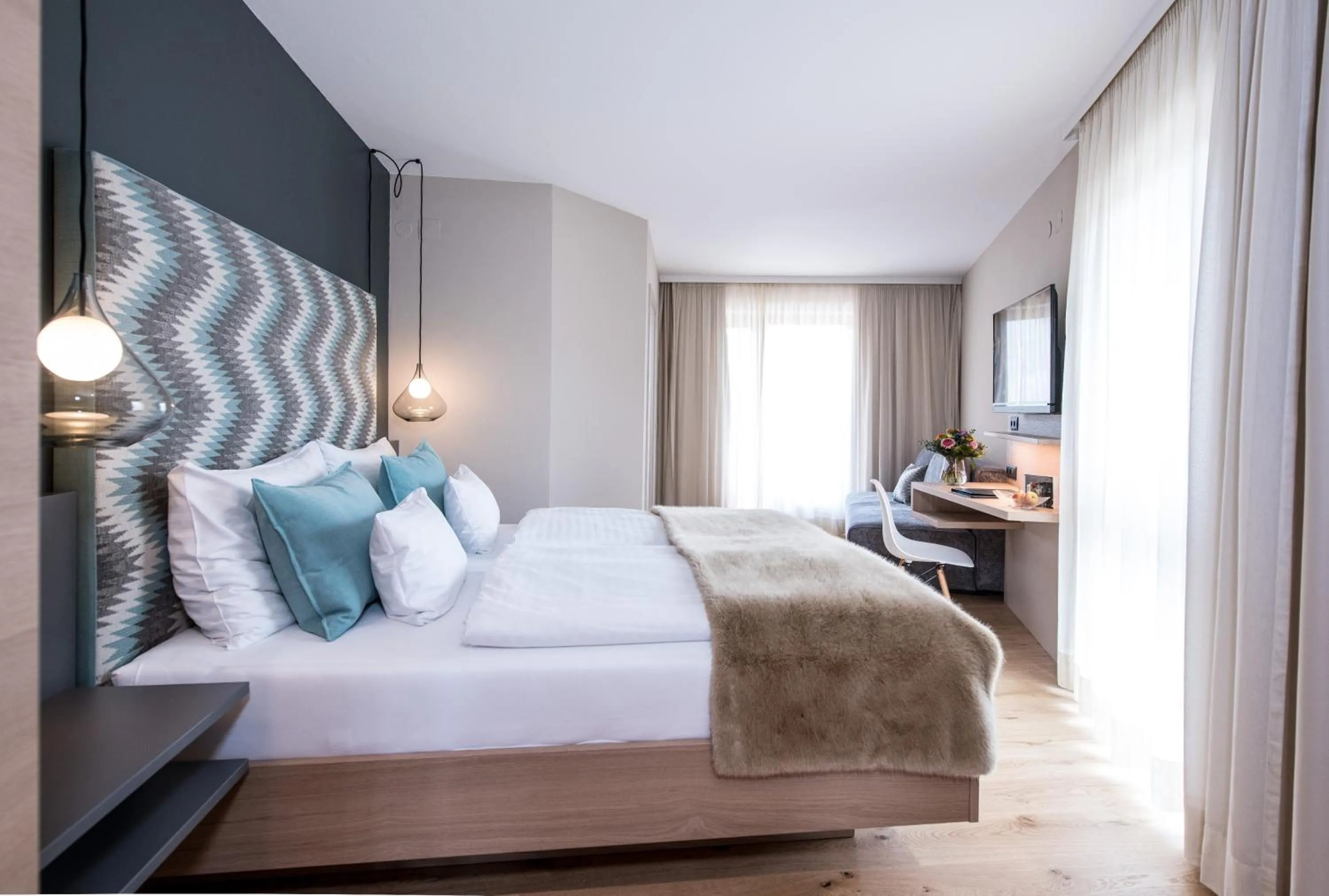 Bed in Hotel Moserhof