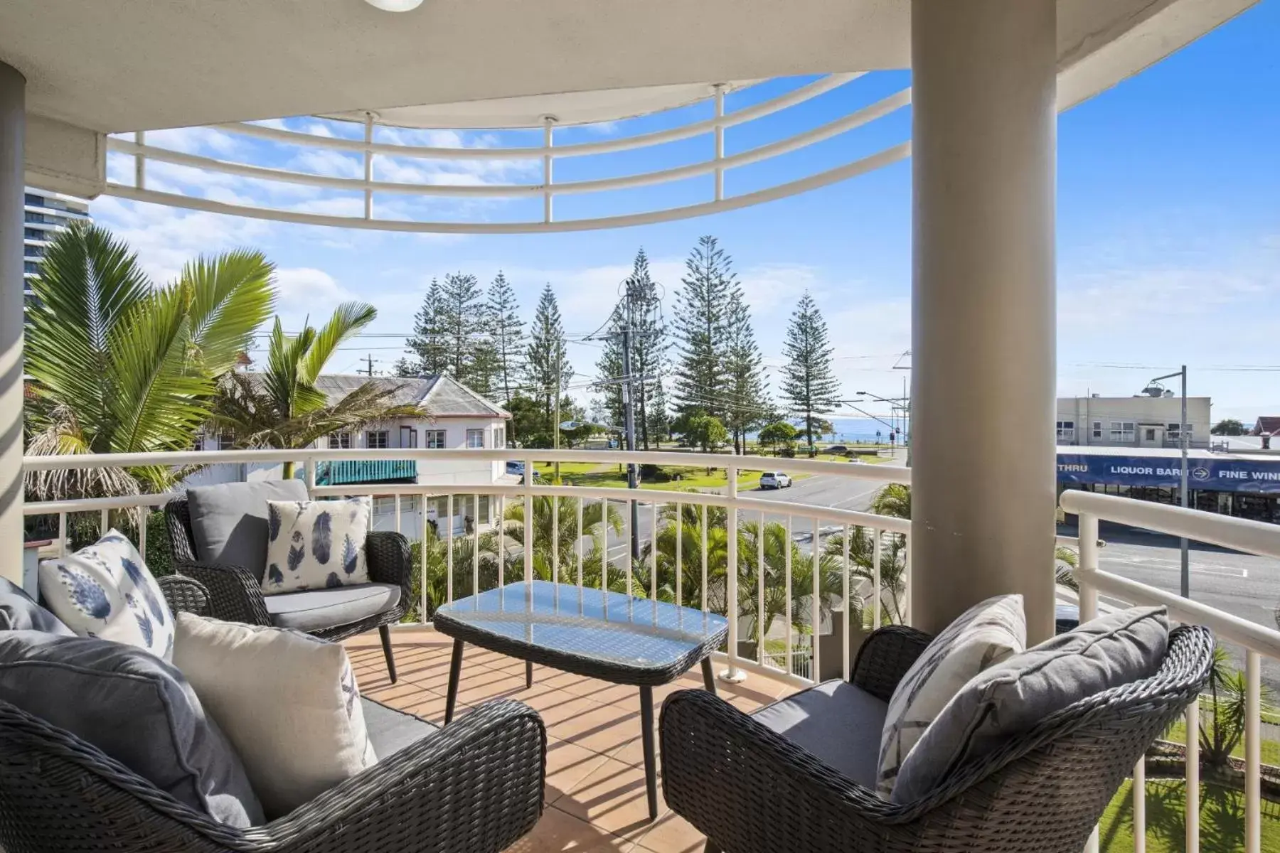 Patio in Kirra Palms Holiday Apartments