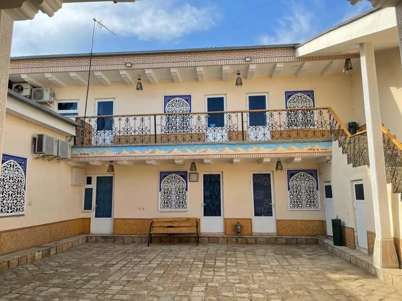 Inner courtyard view in Bukhara house hotel