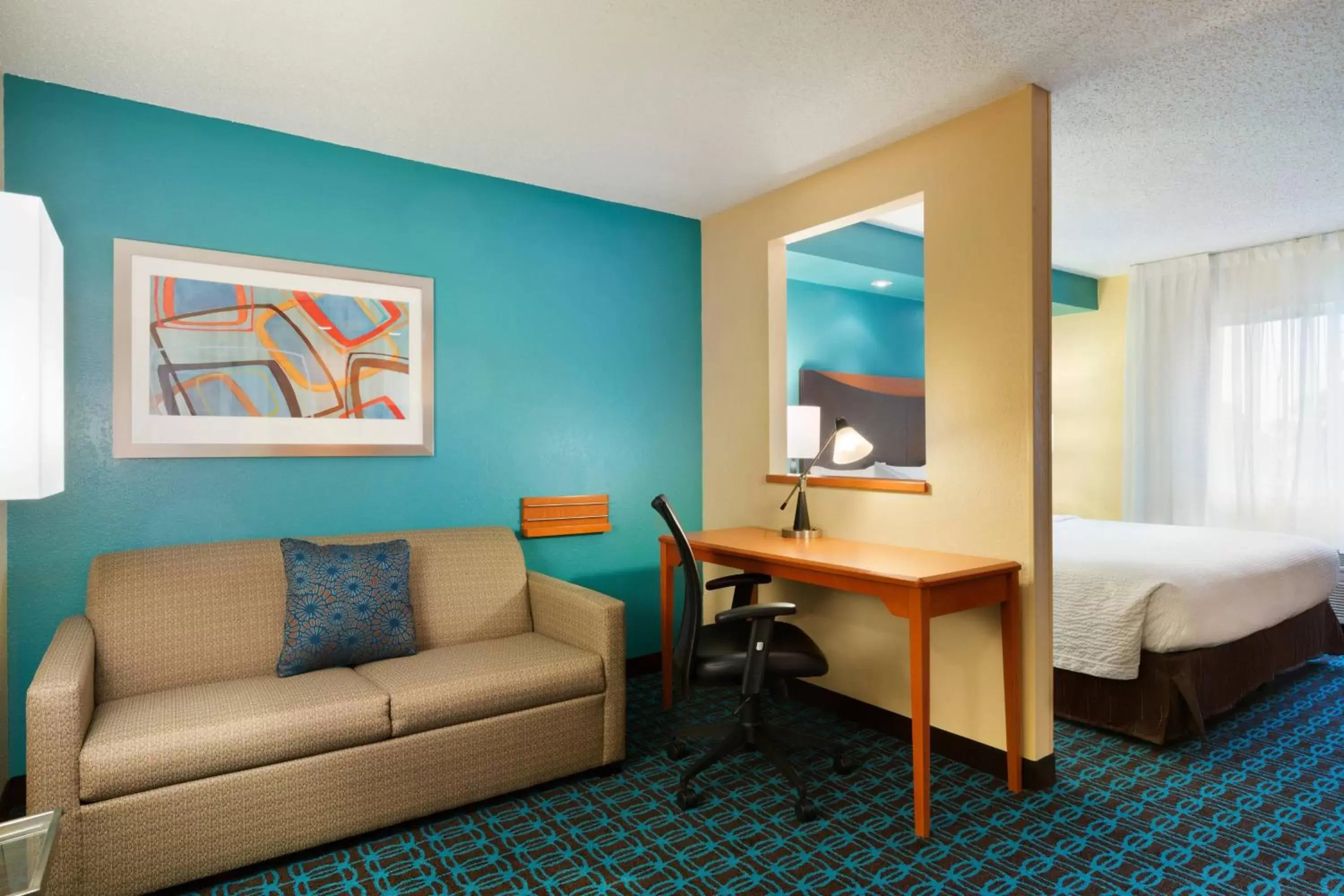 Bedroom, Seating Area in Fairfield Inn & Suites Dallas Mesquite